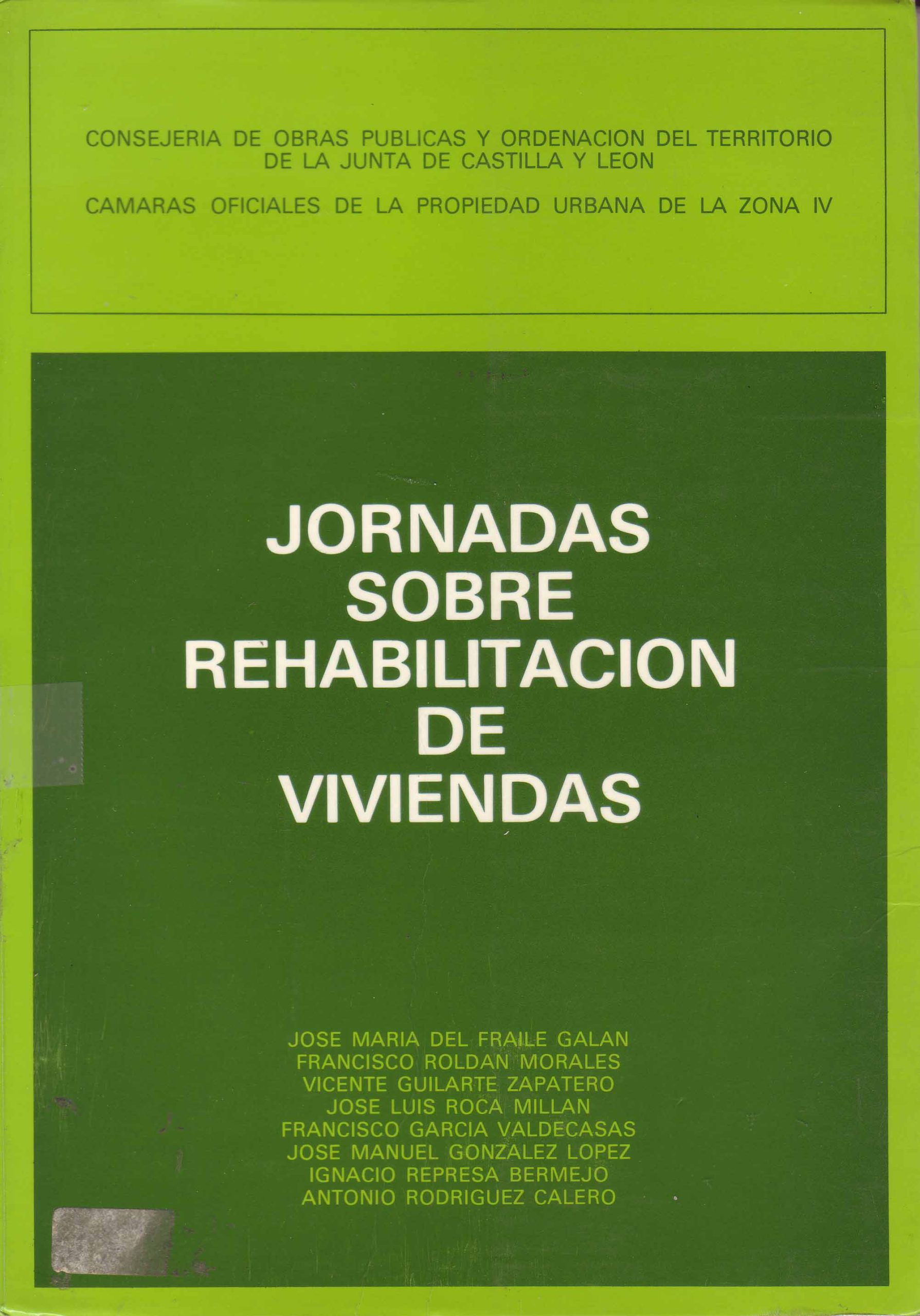 JORNADAS SOBRE REHABILITACION DE VIVIENDAS