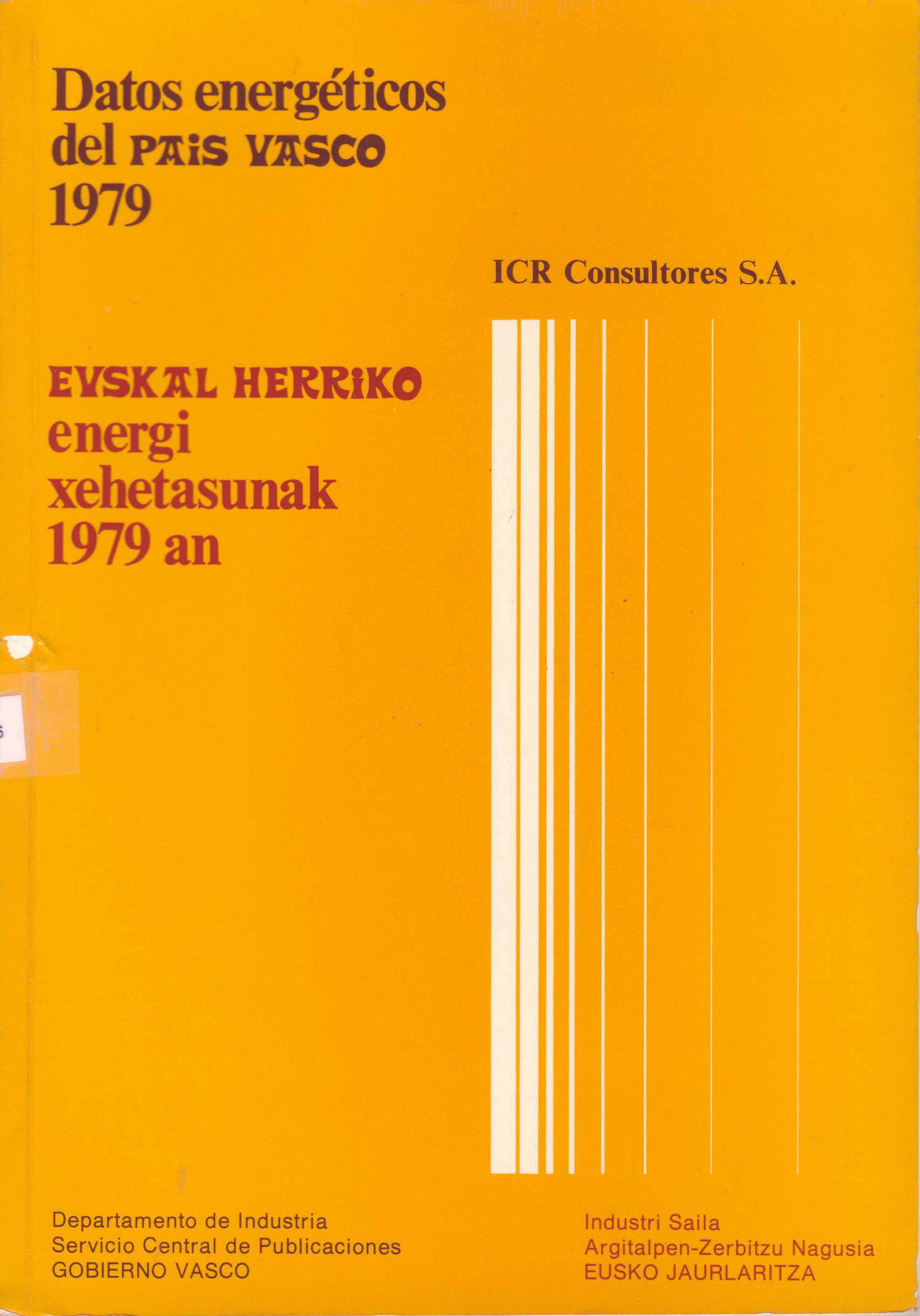 DATOS ENERGETICOS DEL PAIS VASCO 1979