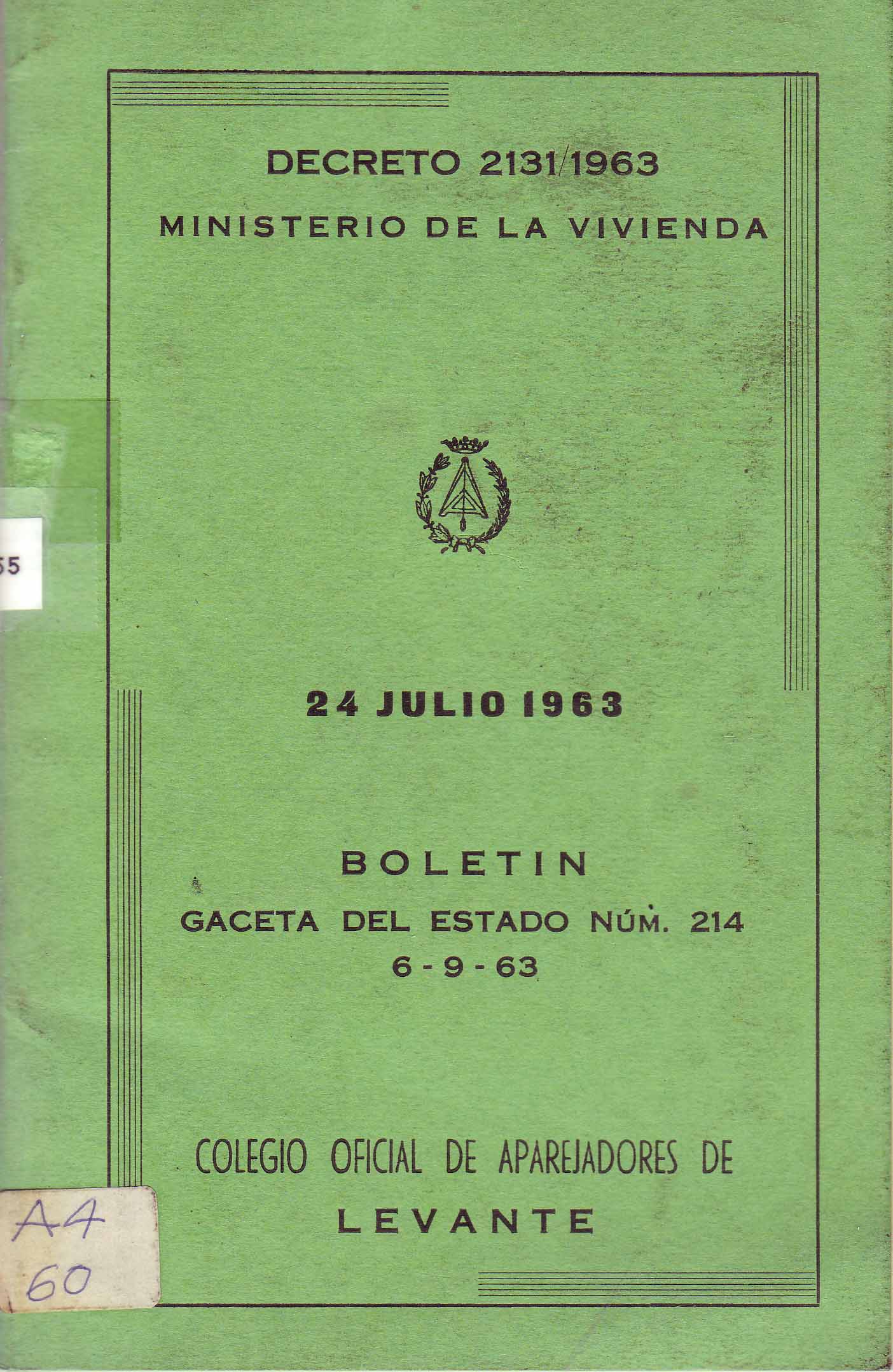DECRETO 2131/1963