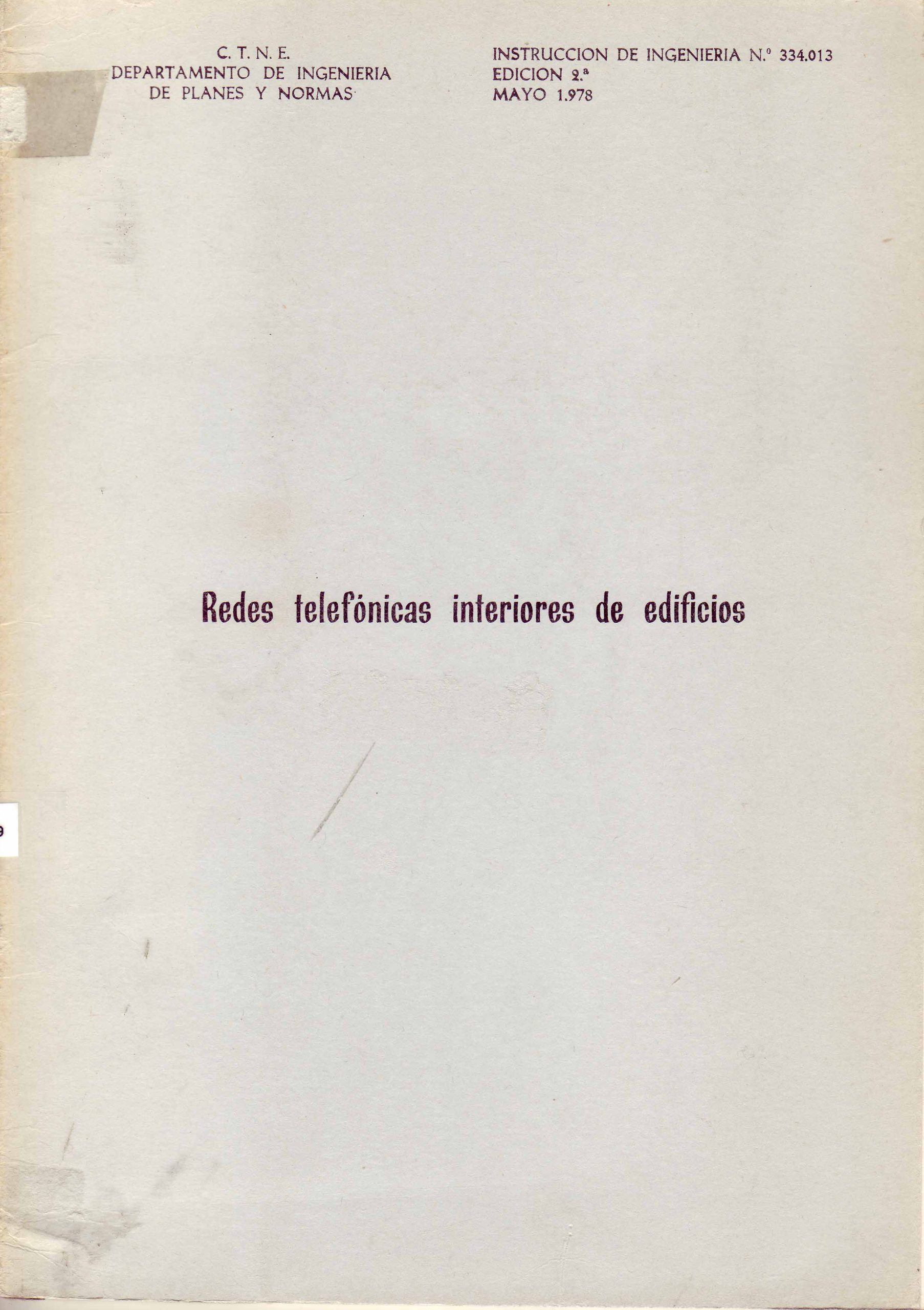REDES TELEFONICAS INTERIORES DE EDIFICIOS