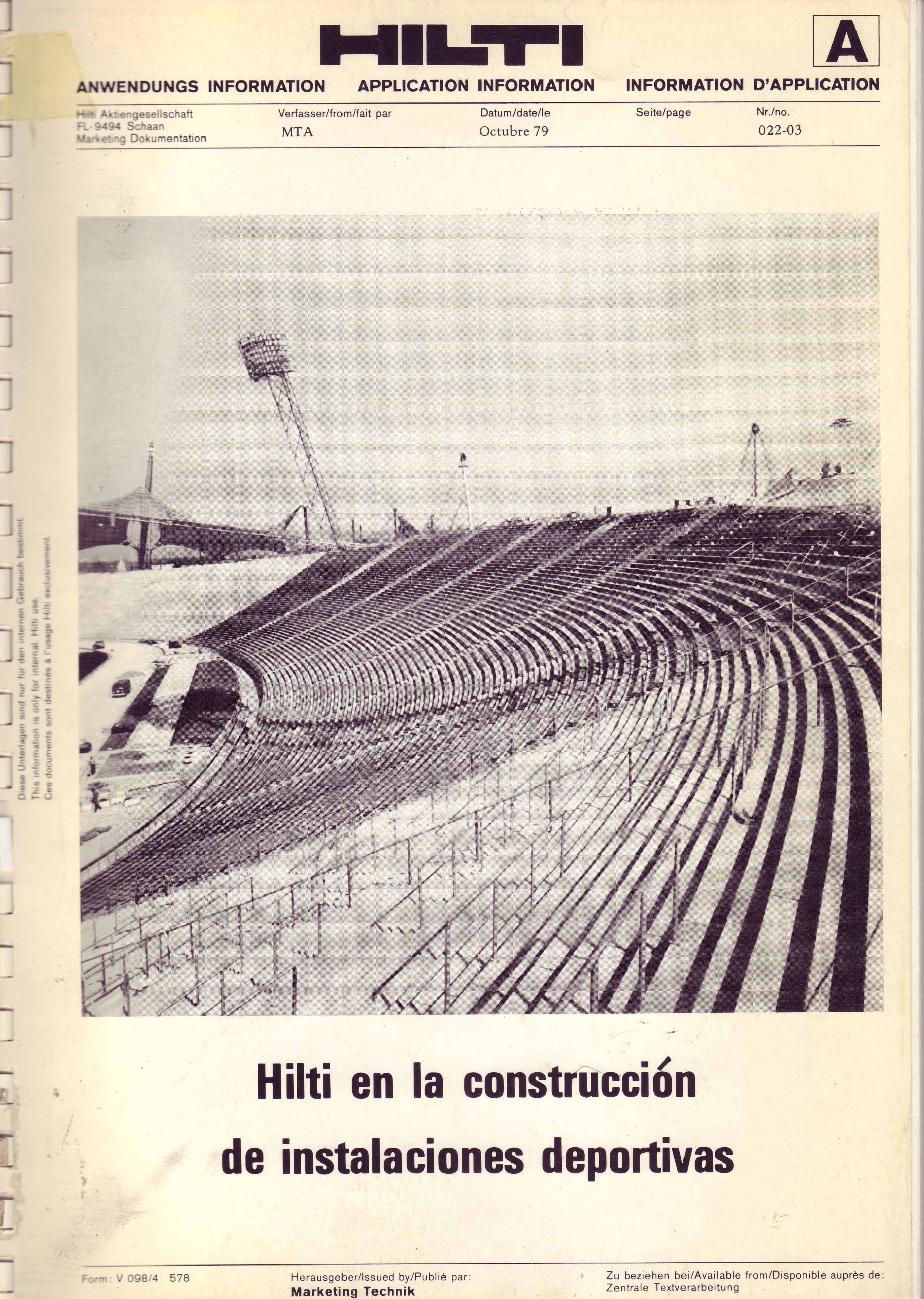 HILTI EN LA CONSTRUCCION DE INSTALACIONES DEPORTIVAS