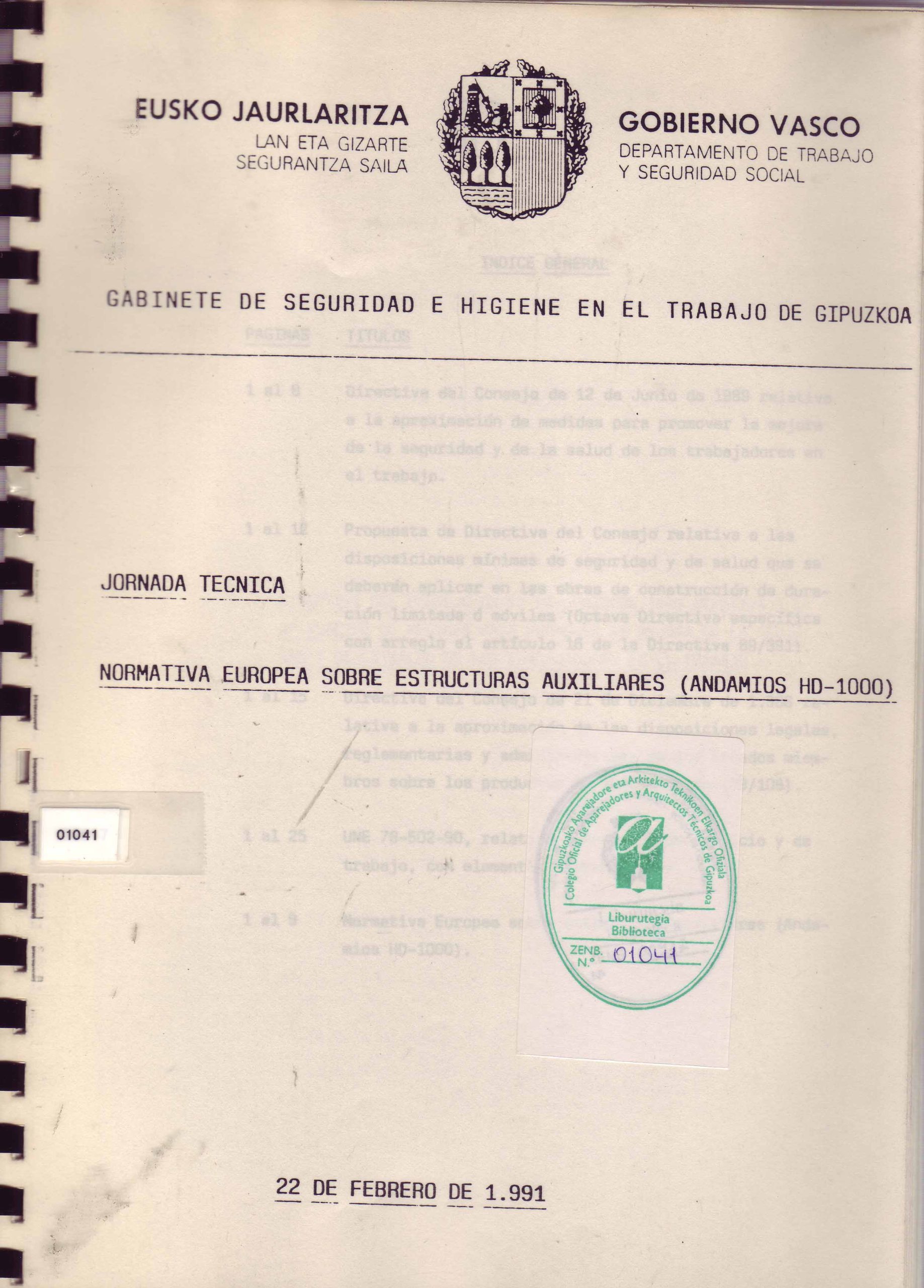 NORMATIVA EUROPEA SOBRE ESTRUCTURAS AUXILIARES (ANDAMIOS HD-1000)