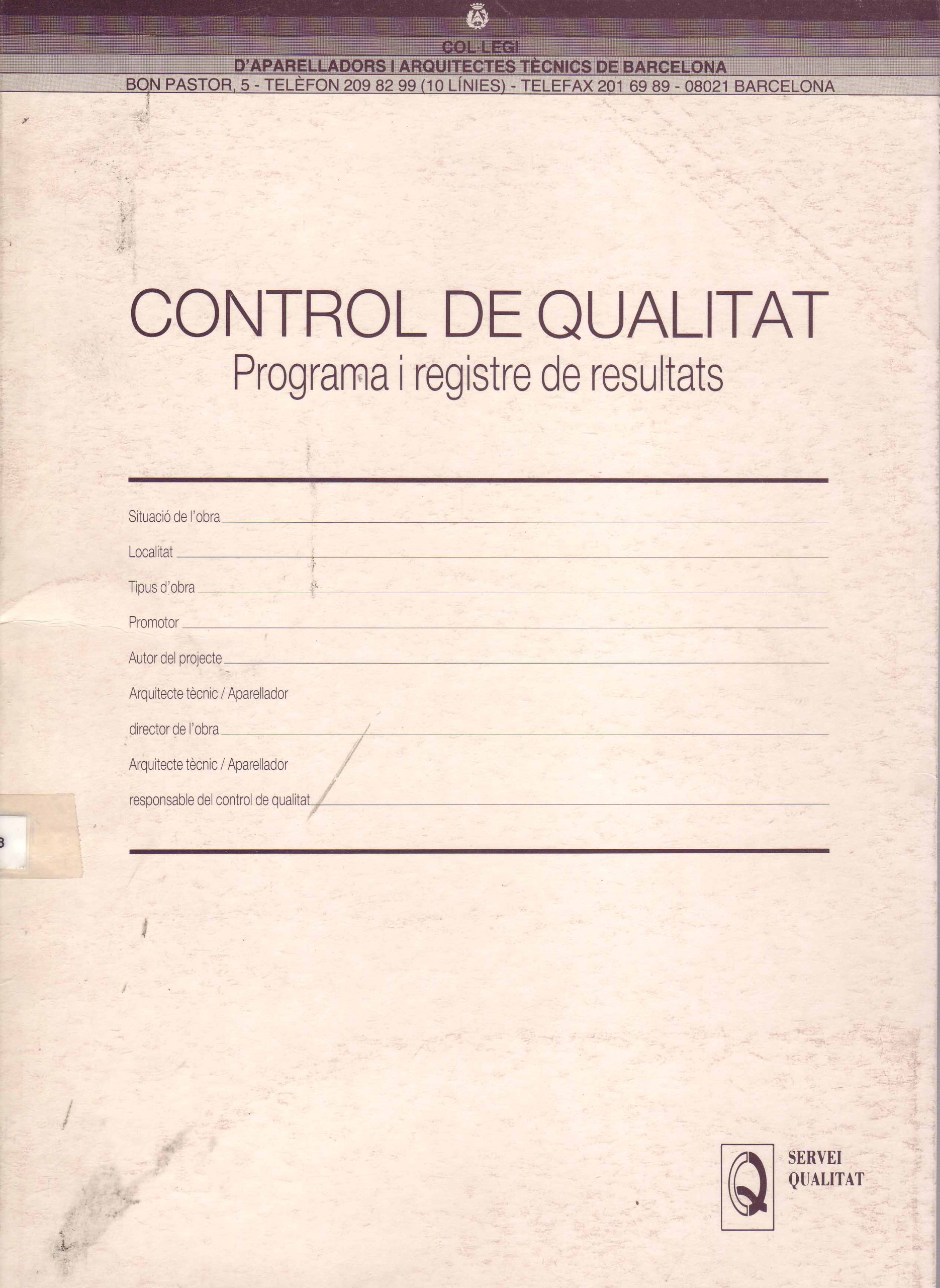 CONTROL DE QUALITAT
