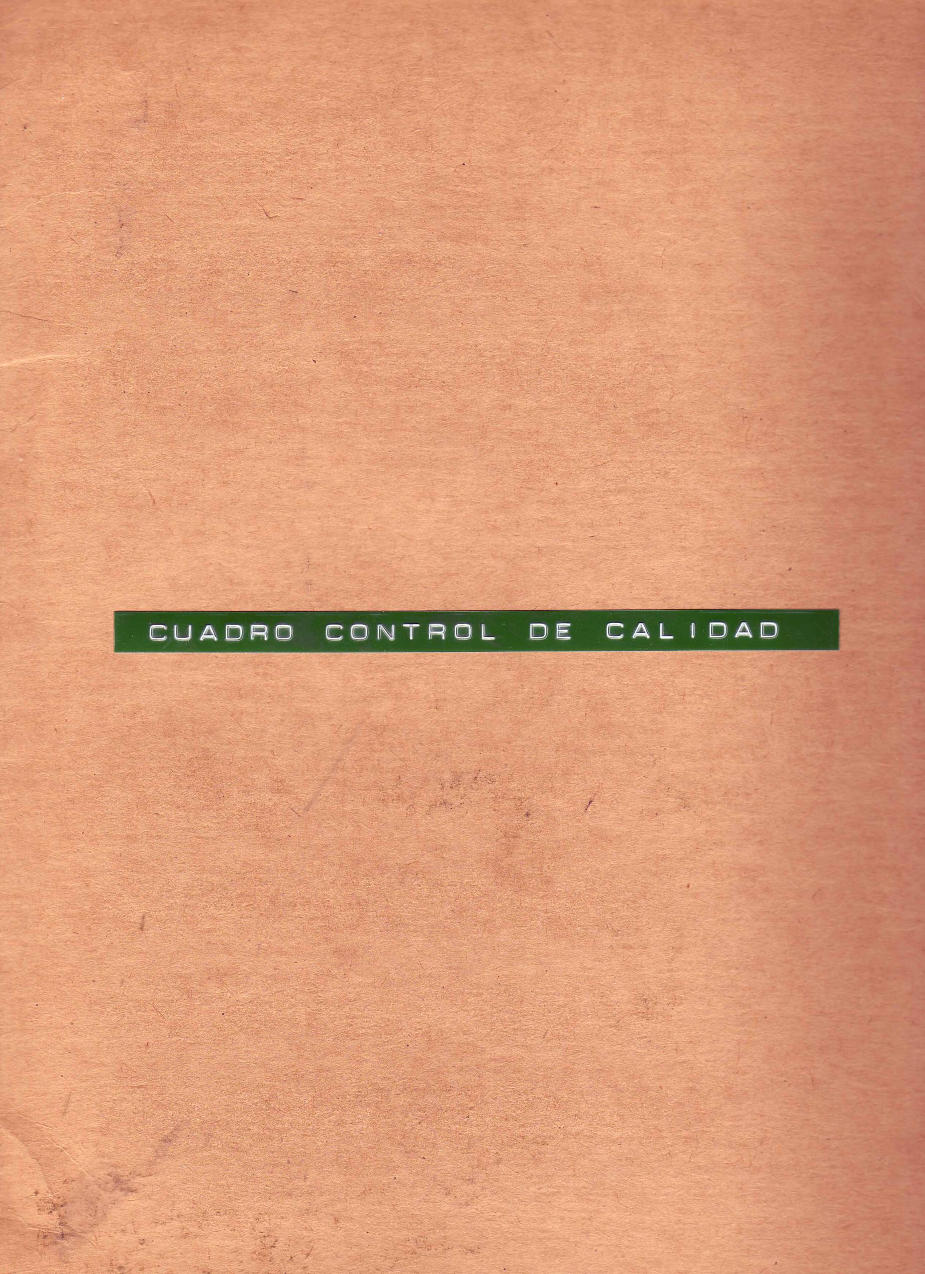 CUADRO CONTROL DE CALIDAD
