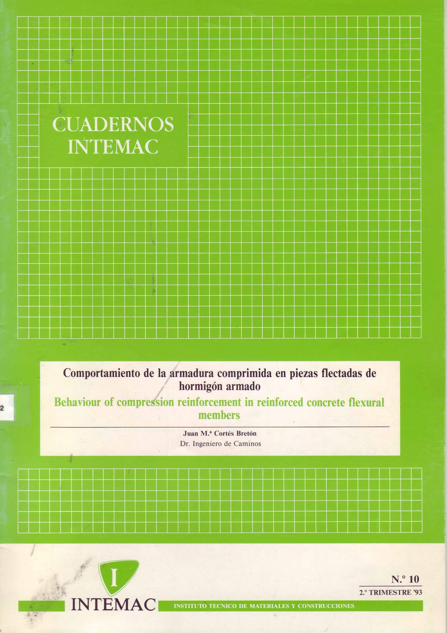 COMPORTAMIENTO DE LA ARMADURA COMPRIMIDA EN PIEZAS FLECTADAS DE HORMIGON ARMADO
