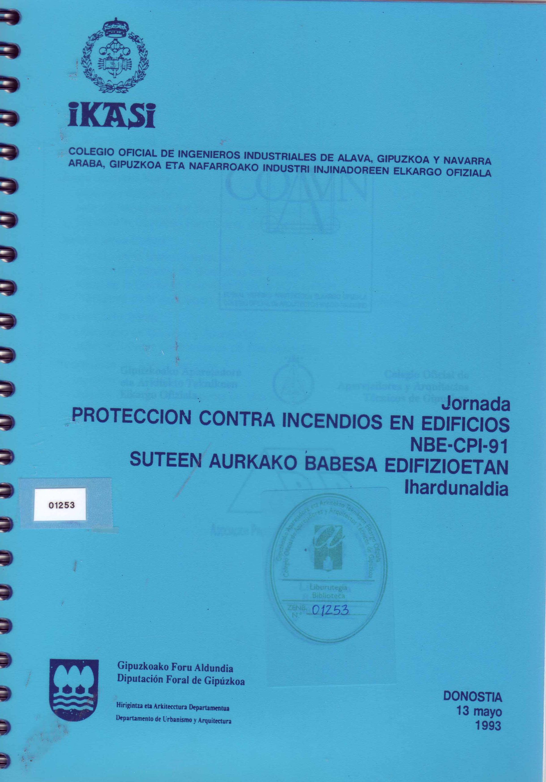JORNADA PROTECCION CONTRA INCENDIOS EN EDIFICIOS NBE-CPI-91