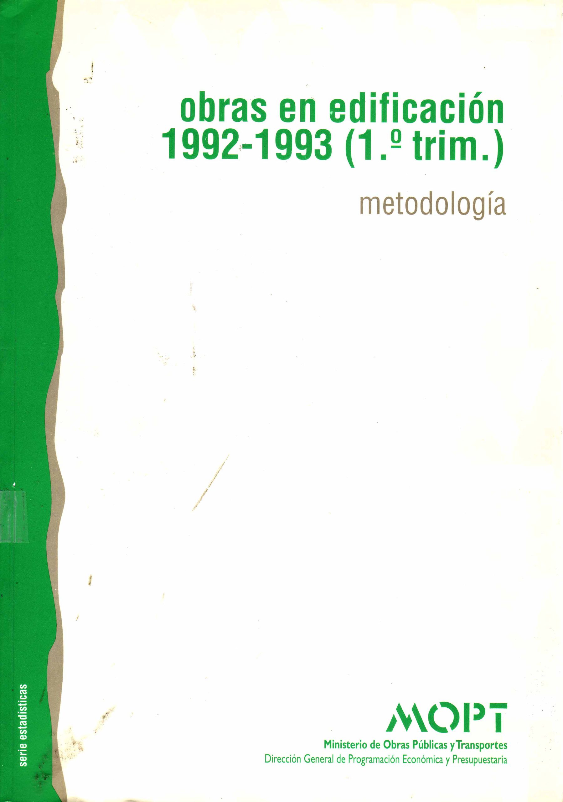 OBRAS EN EDIFICACION 1992-1993 (1.º TRIM.)