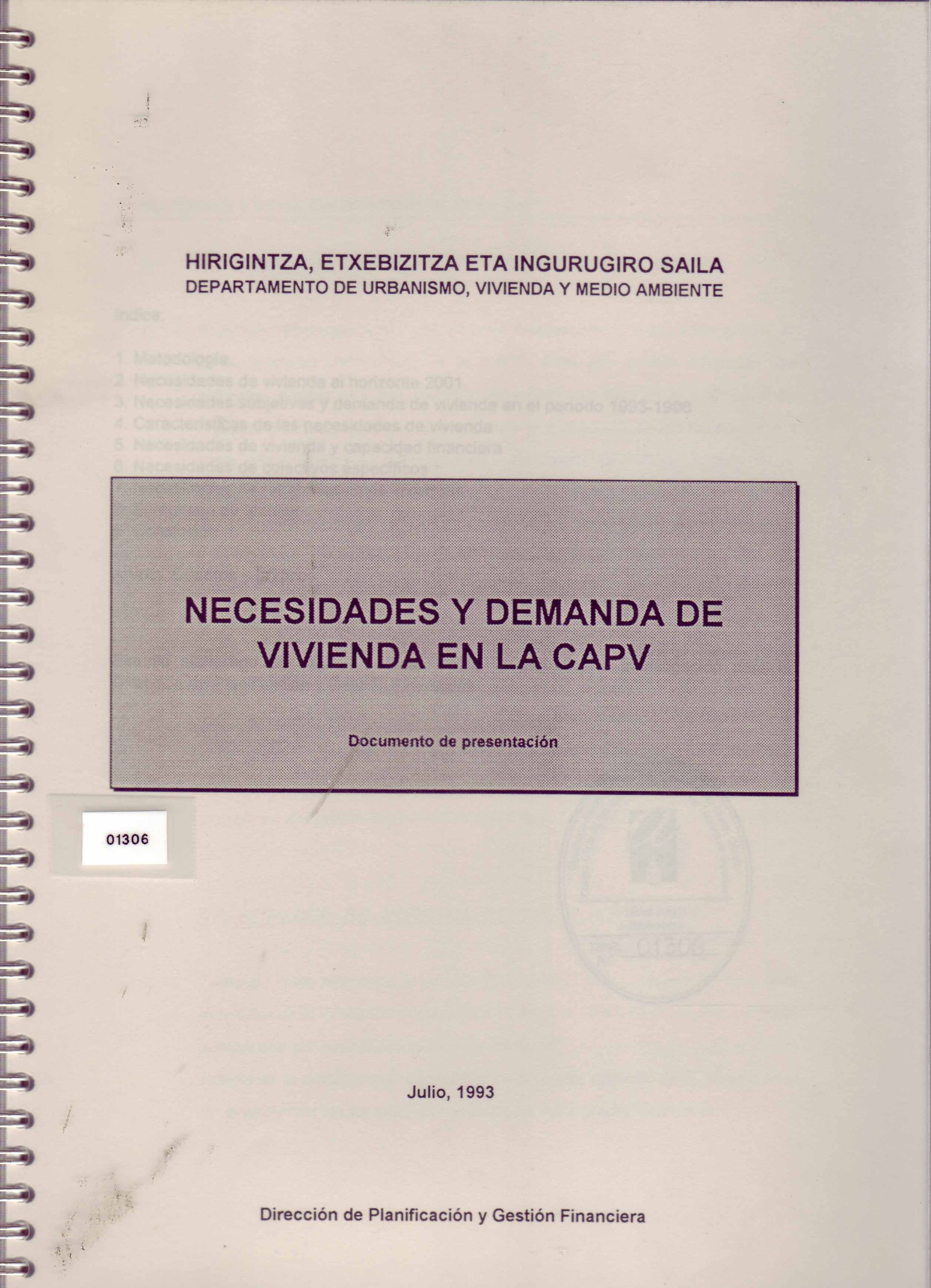 NECESIDADES Y DEMANDA DE VIVIENDA EN LA CAPV