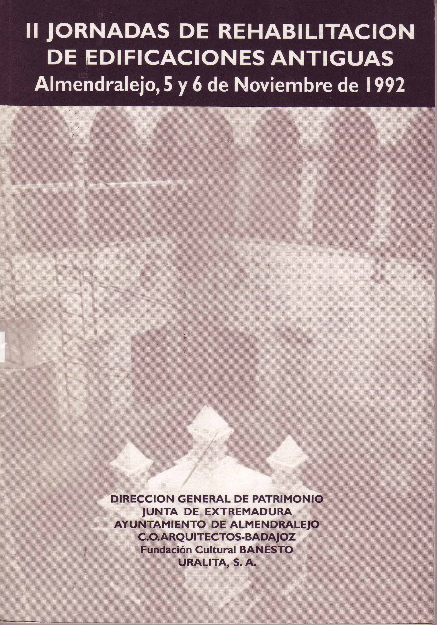 II JORNADAS DE REHABILITACION DE EDIFICACIONES ANTIGUAS