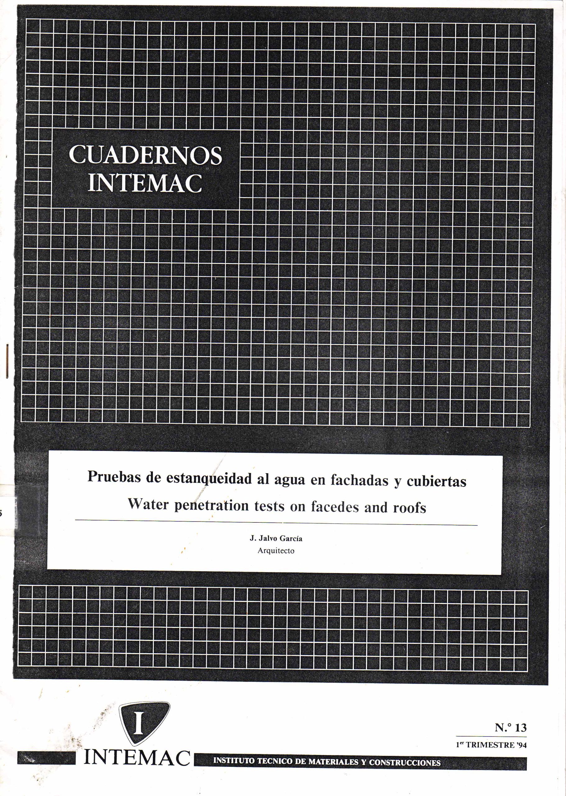 PRUEBAS DE ESTANQUEIDAD AL AGUA EN FACHADAS Y CUBIERTAS