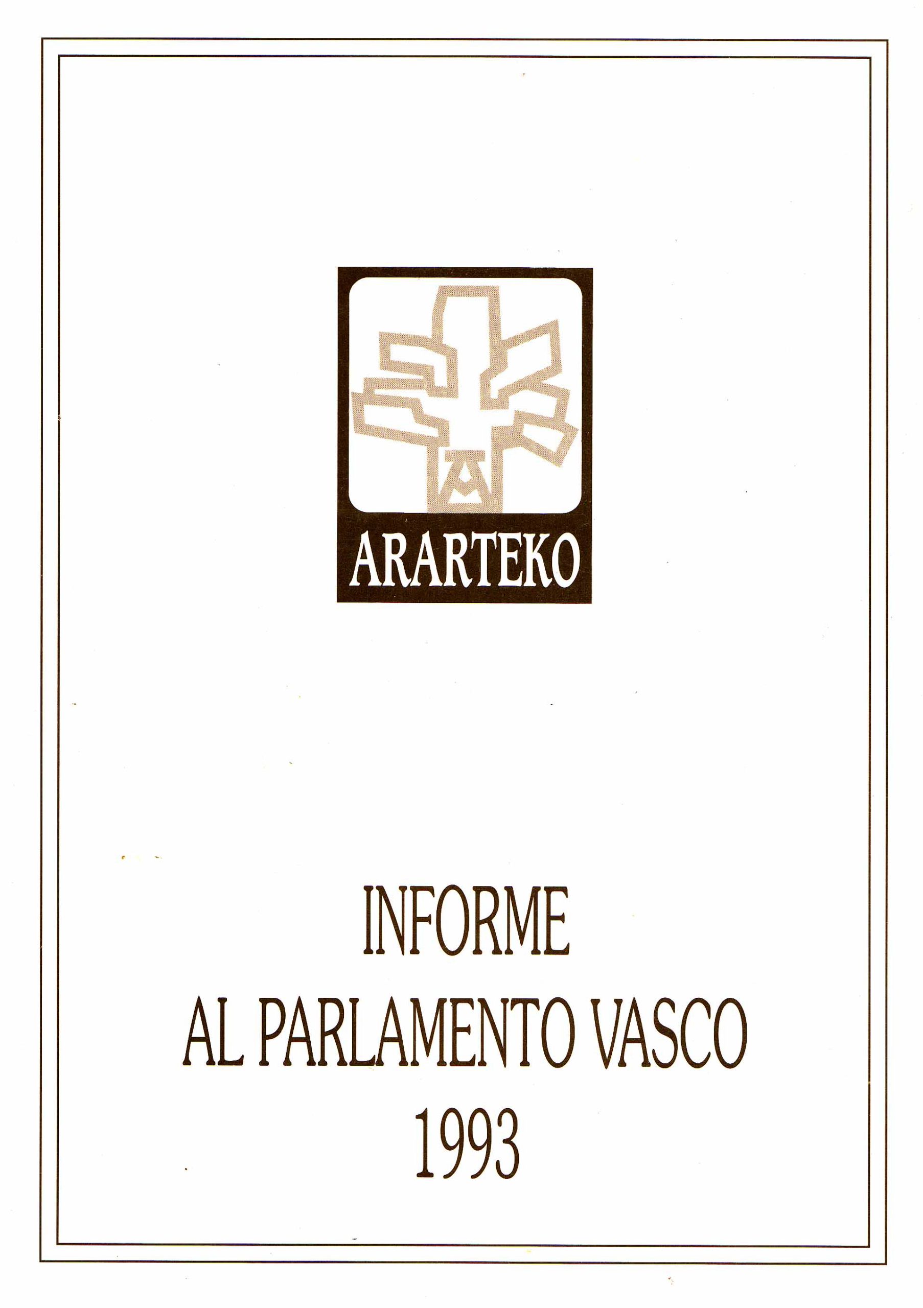 INFORME AL PARLAMENTO VASCO 1993