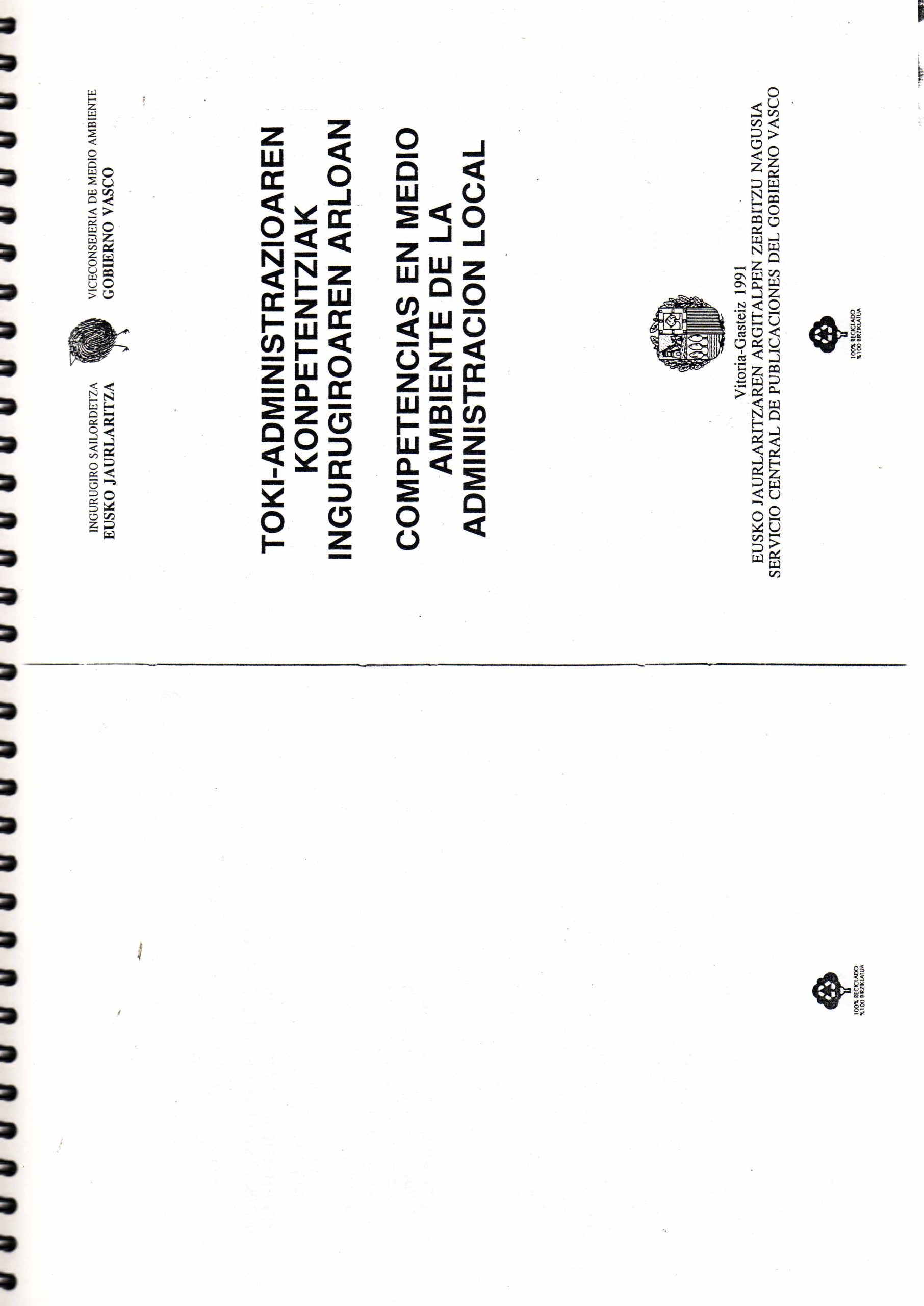 COMPETENCIAS EN MEDIO AMBIENTE DE LA ADMINISTRACIÓN LOCAL