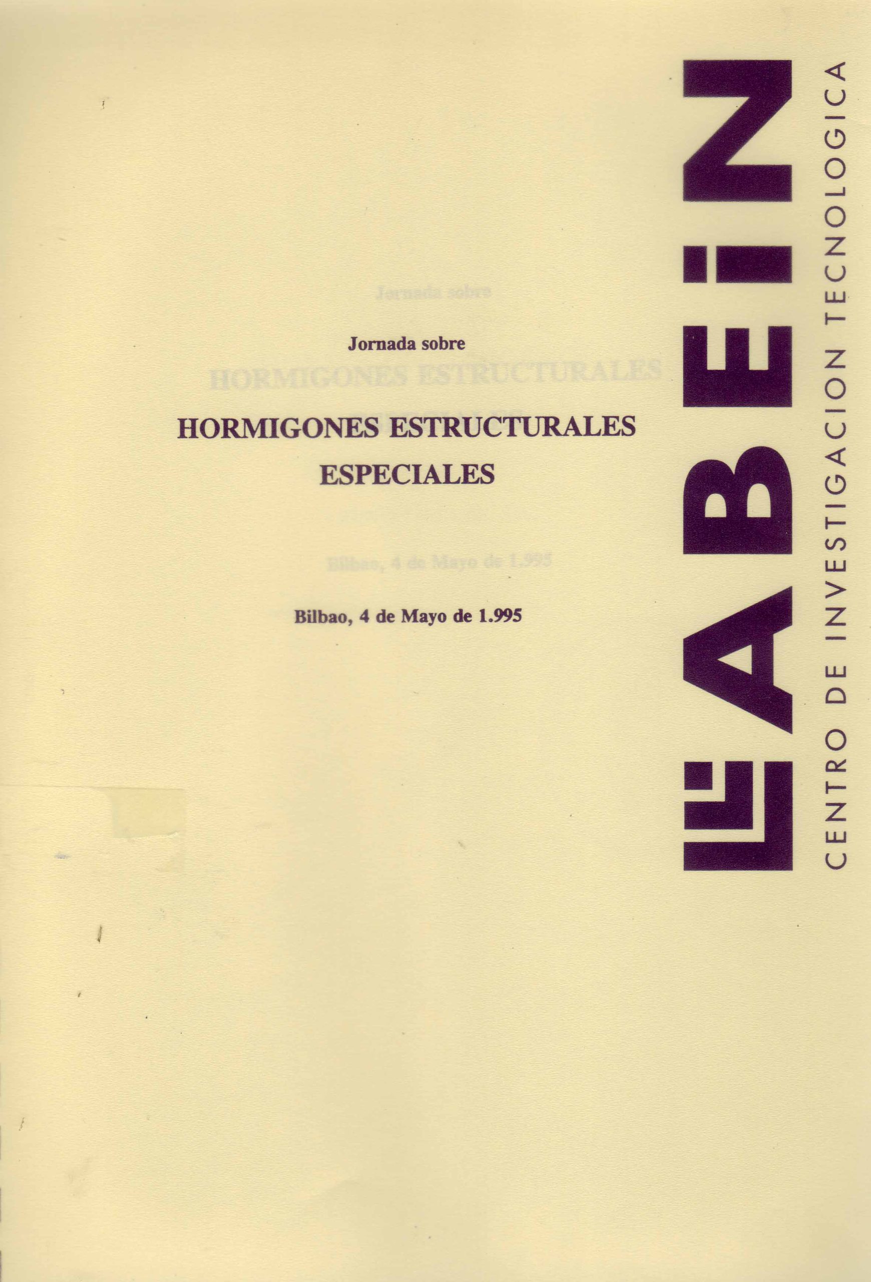JORNADA SOBRE HORMIGONES ESTRUCTURALES ESPECIALES