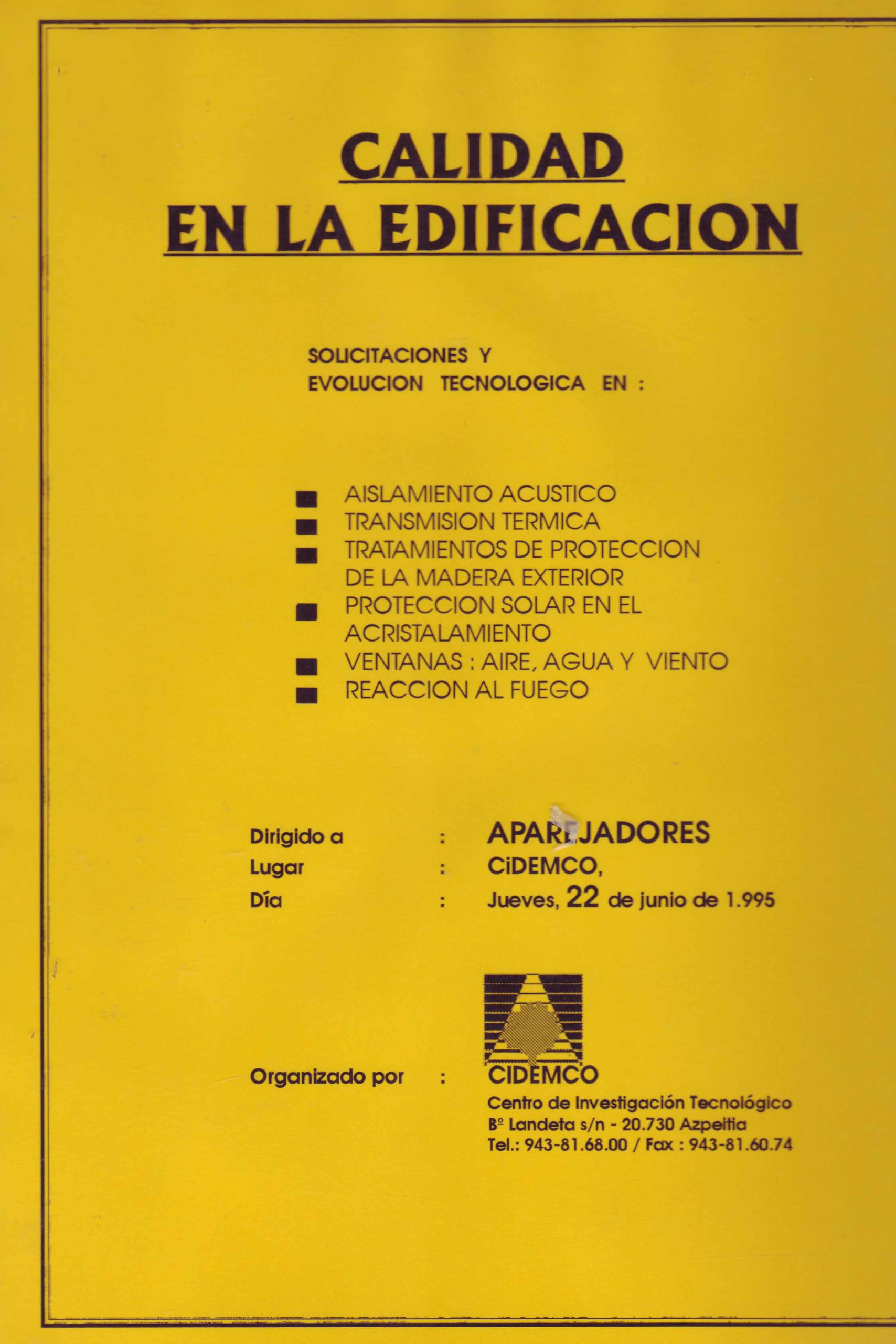 CALIDAD EN LA EDIFICACION