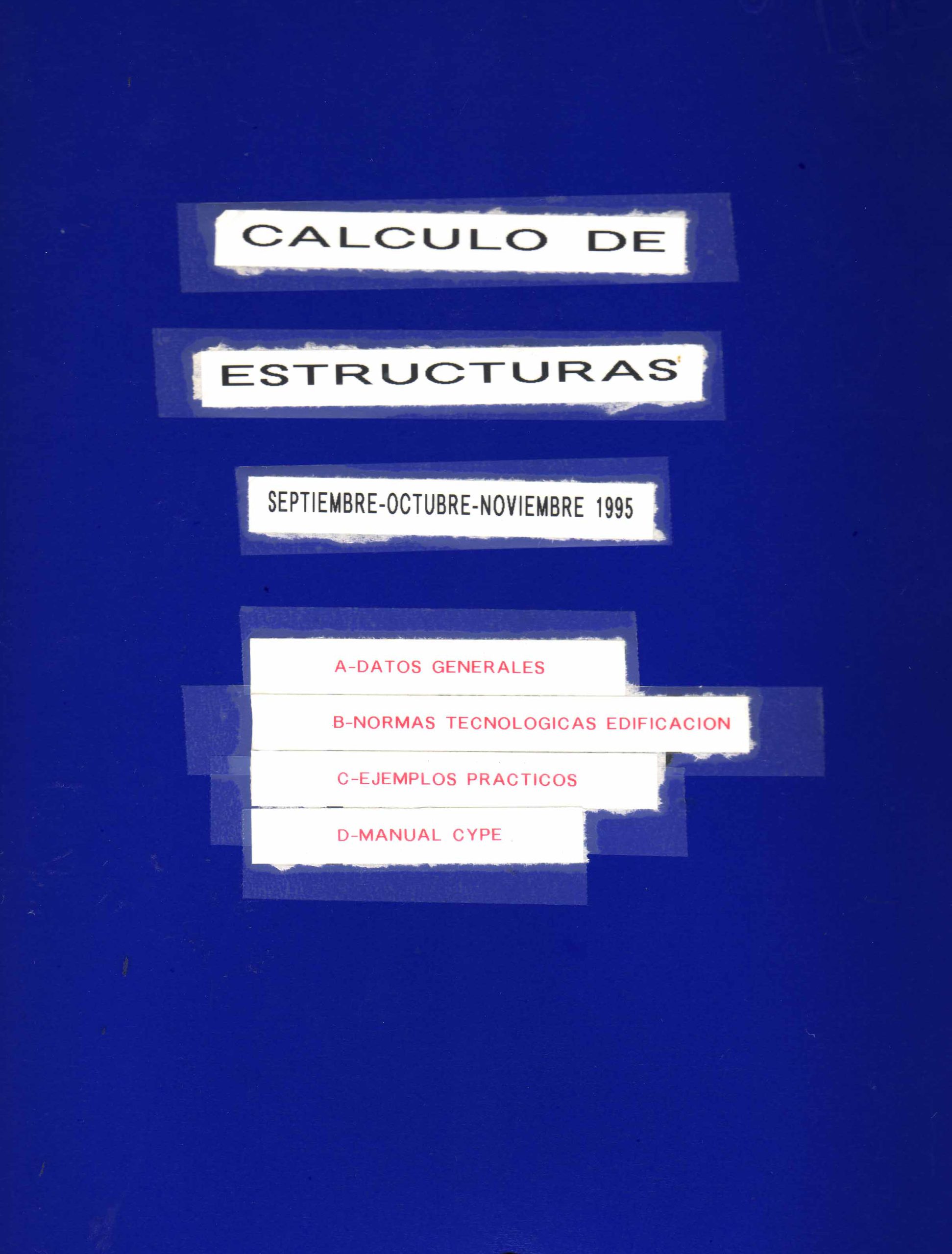 CALCULO DE ESTRUCTURAS