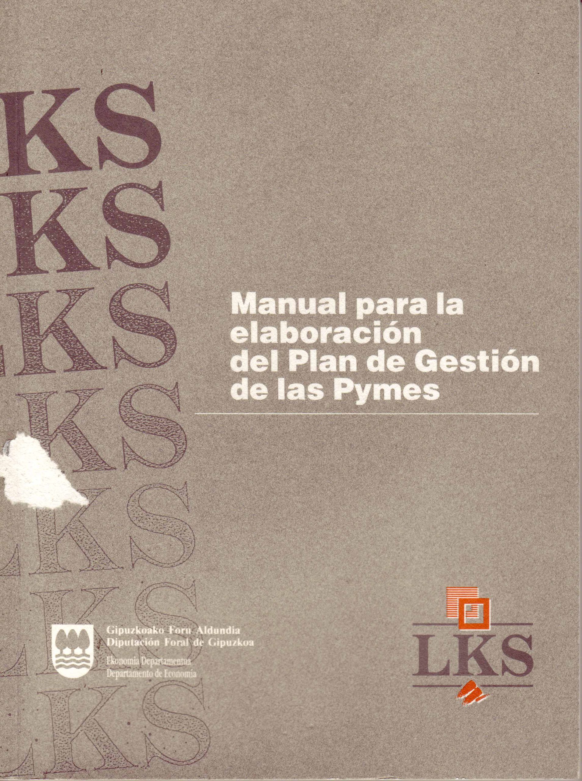 MANUAL DE ELABORACIÓN DEL PLAN DE GESTIÓN DE LAS PYMES