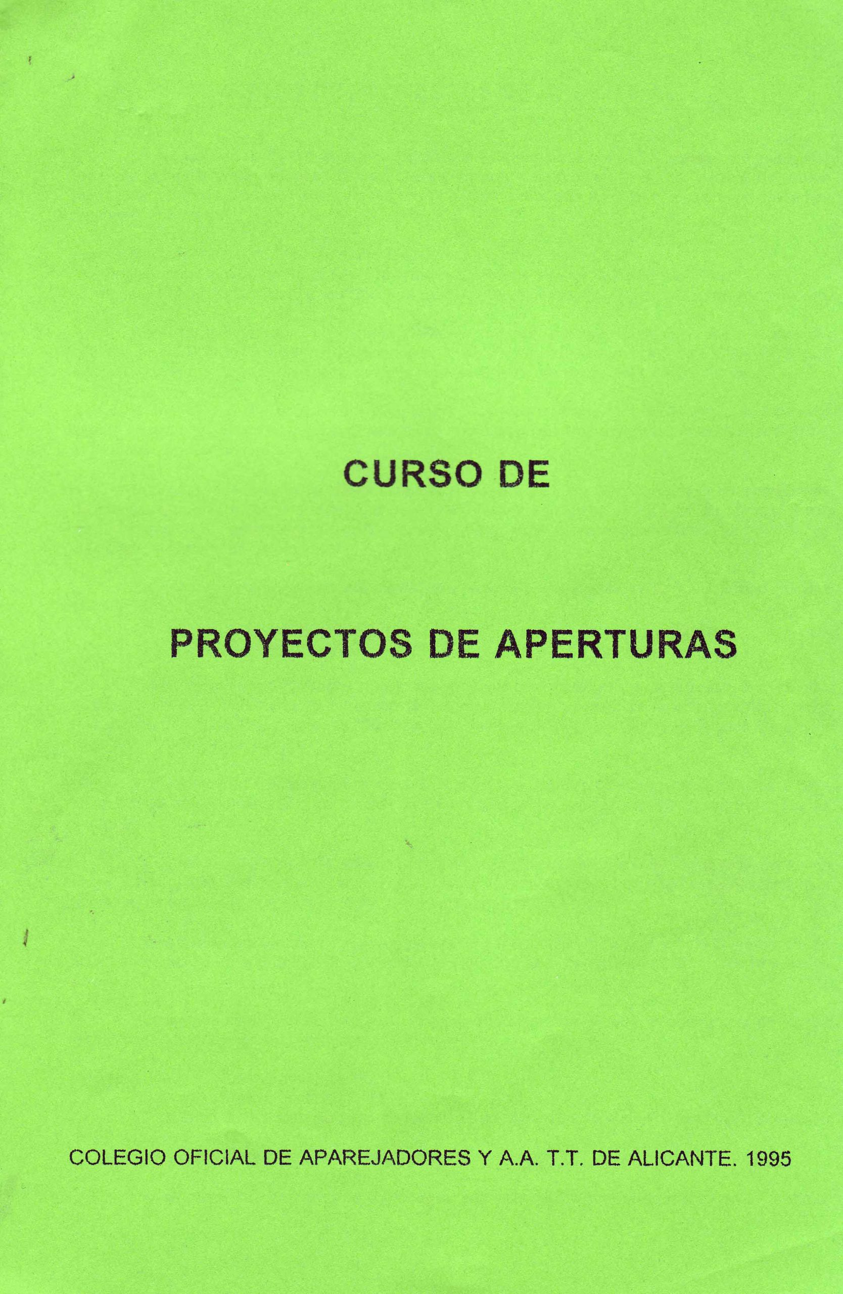 CURSO DE PROYECTOS DE APERTURA-ACTIVIDADES
