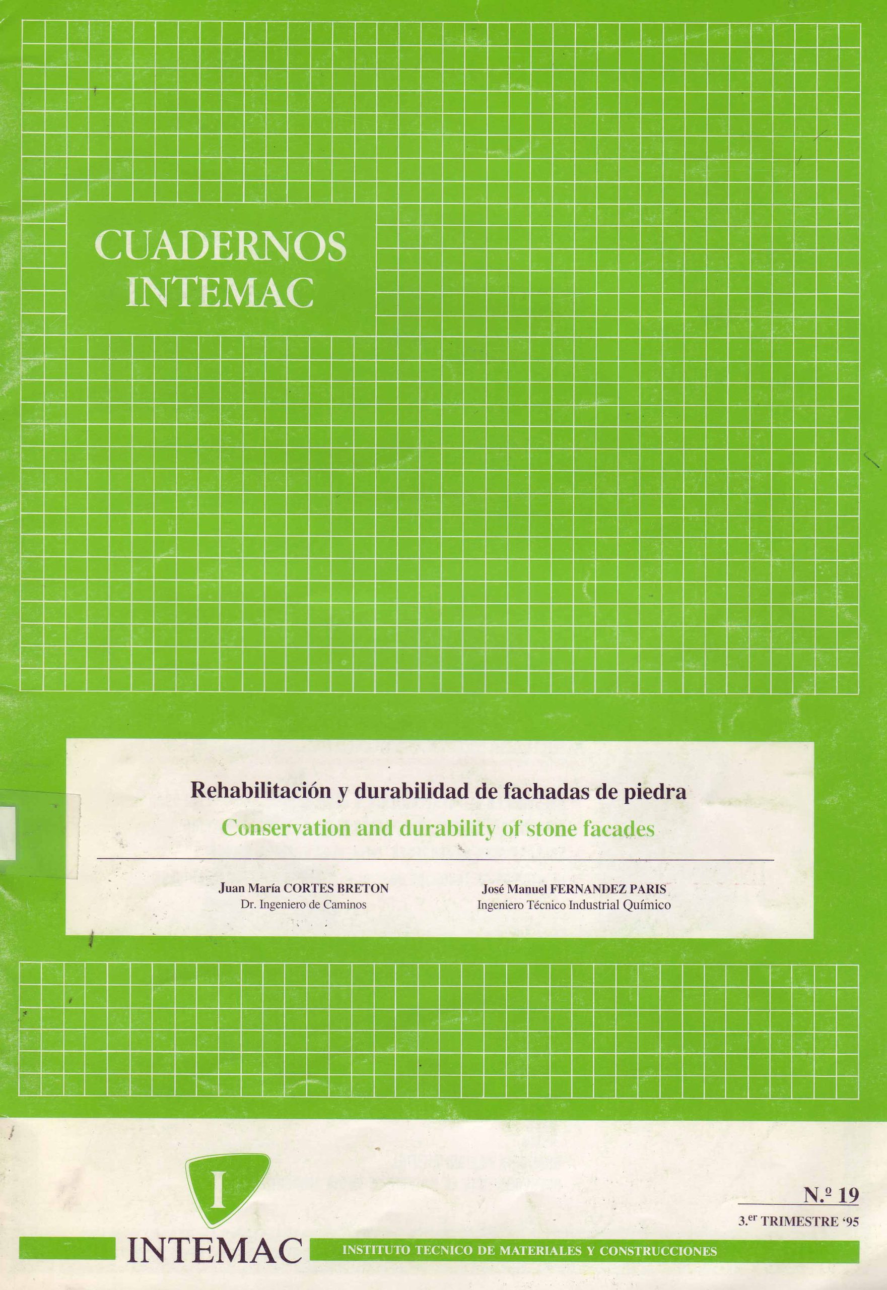REHABILITACION Y DURABILIDAD DE FACHADAS DE PIEDRA