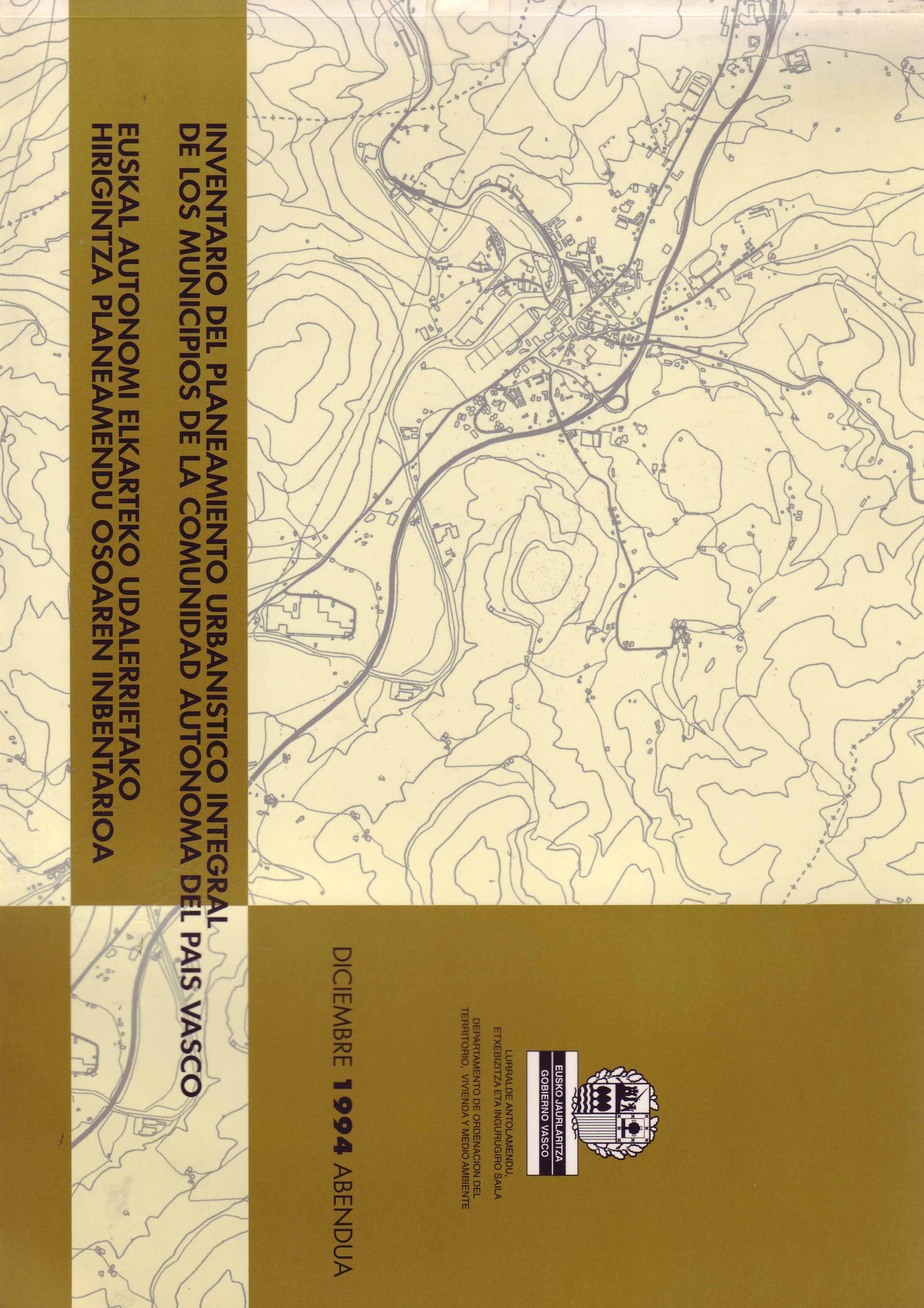 INVENTARIO DEL PLANEAMIENTO URBANISTICO INTEGRAL DE LOS MUNICIPIOS DE LA CAPV
