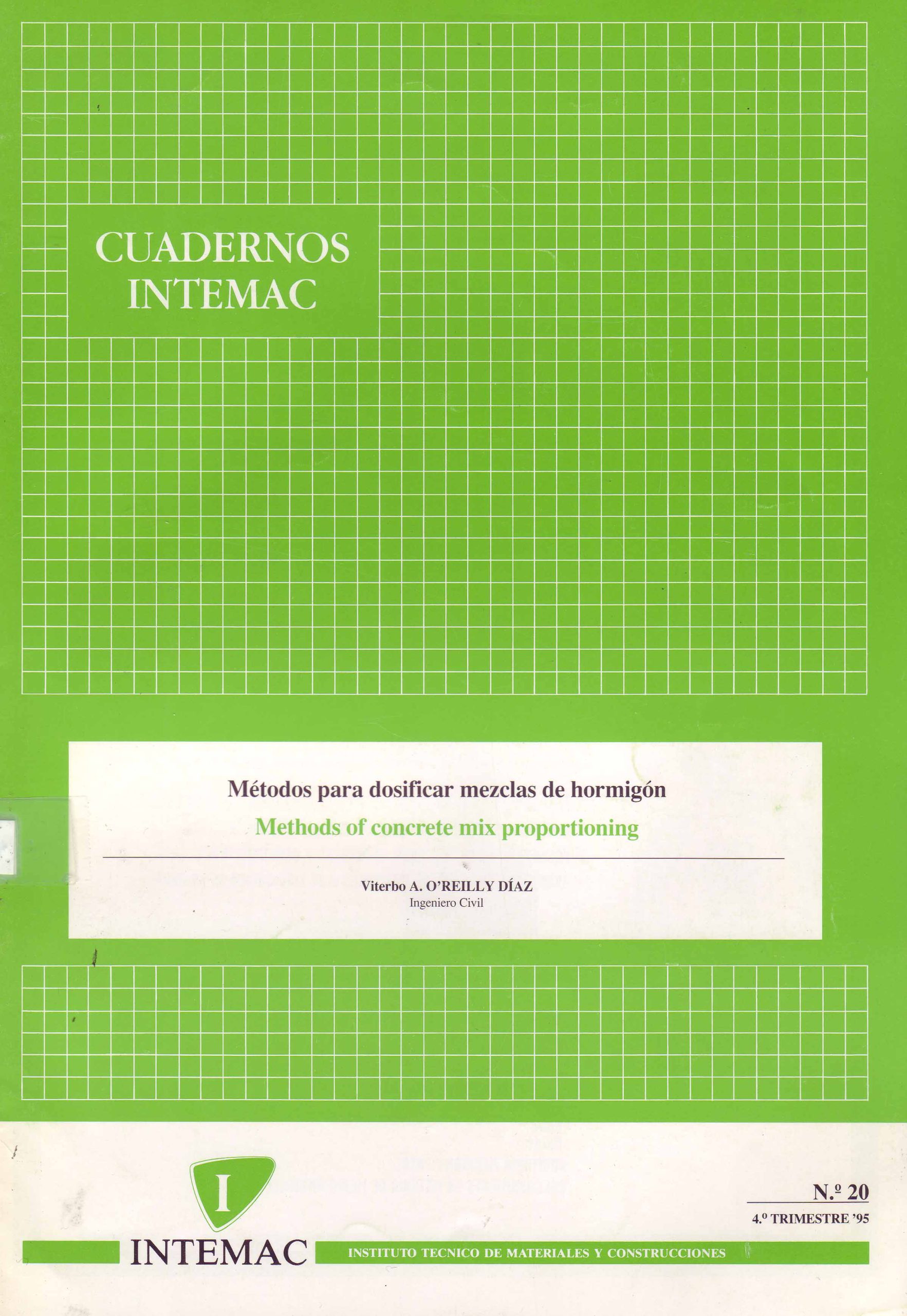 METODOS PARA DOSIFICAR MEZCLAS DE HORMIGON