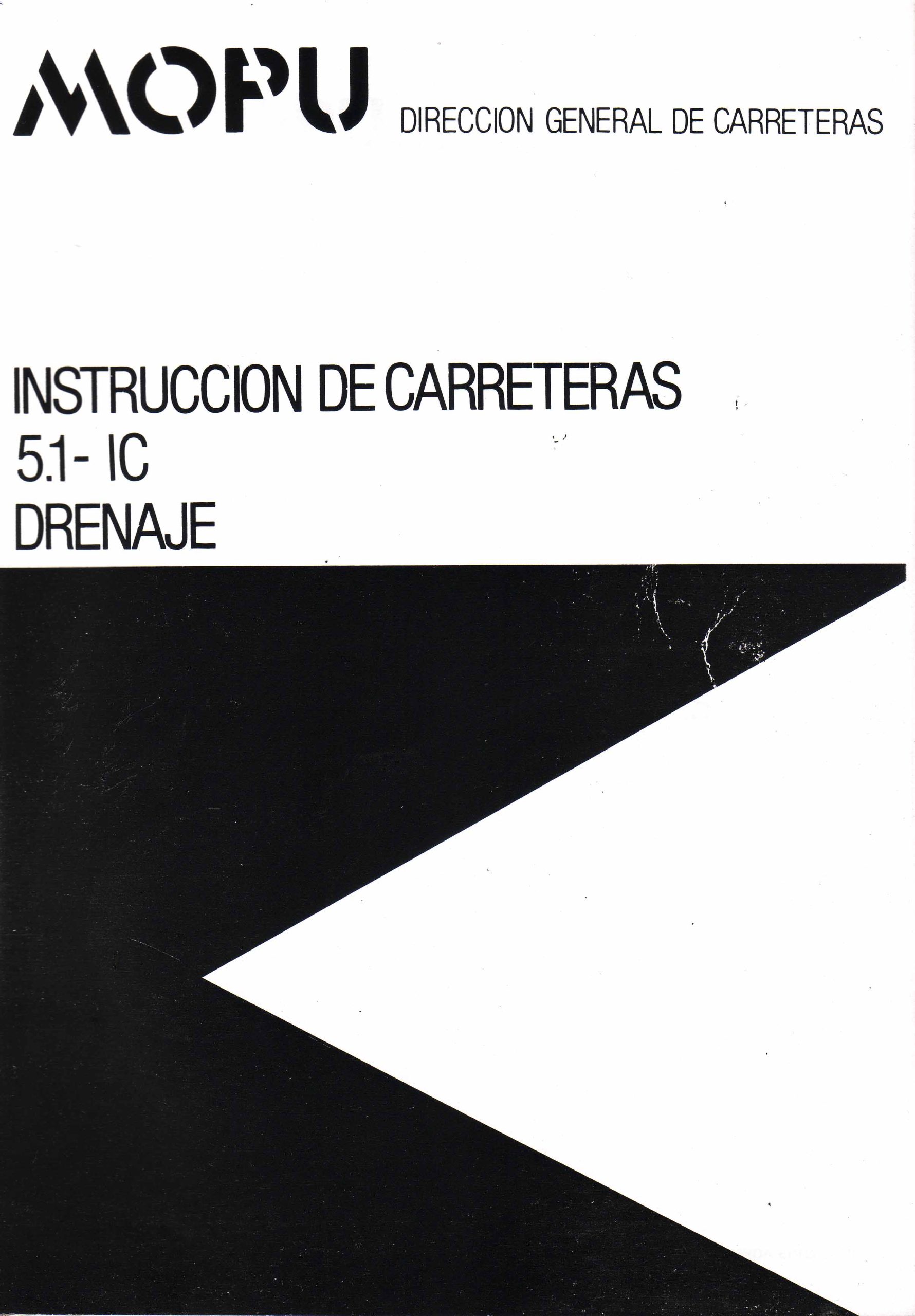 INSTRUCCION DE CARRETERAS 5.1- IC DRENAJE