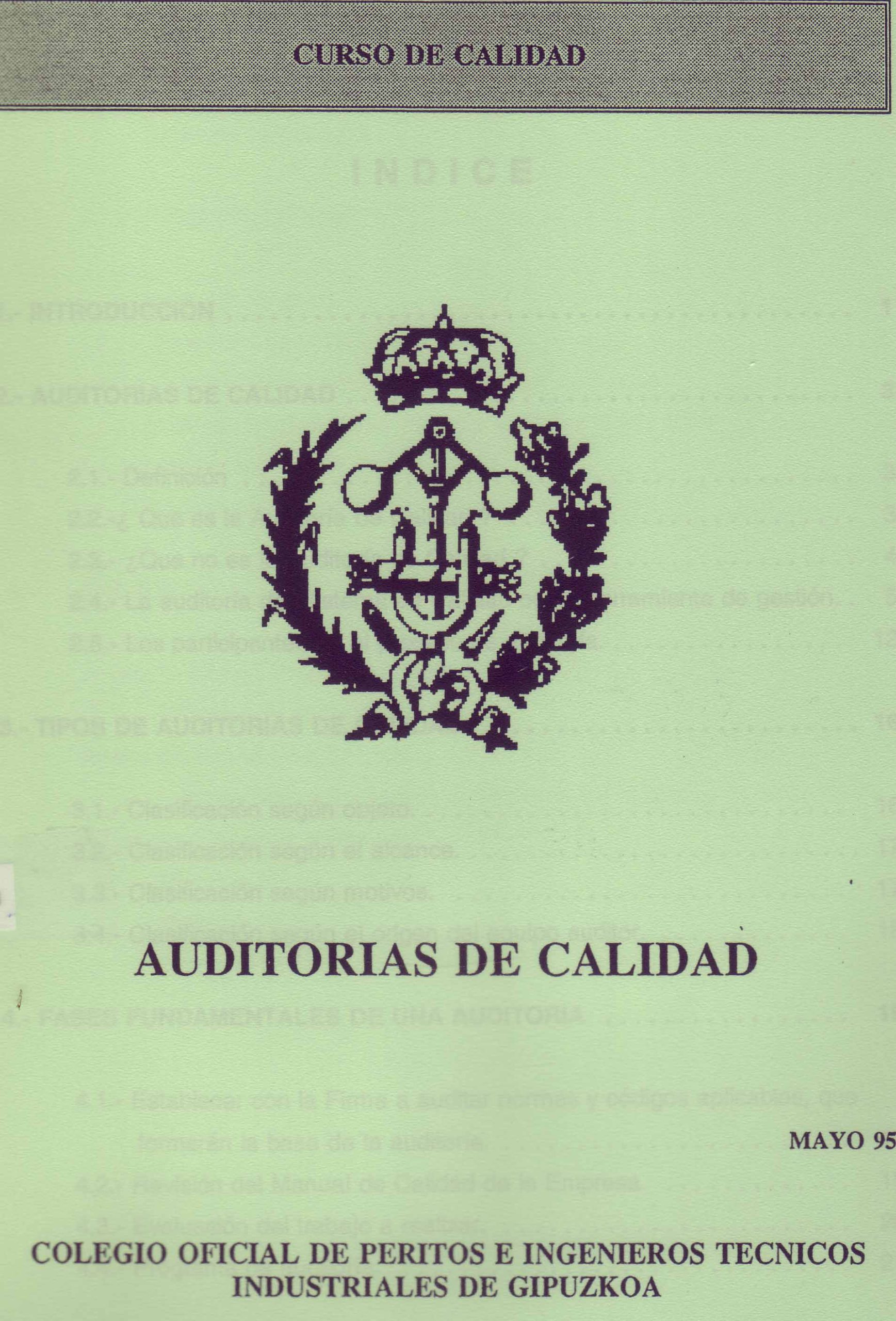 CURSO DE CALIDAD: AUDITORIAS DE CALIDAD