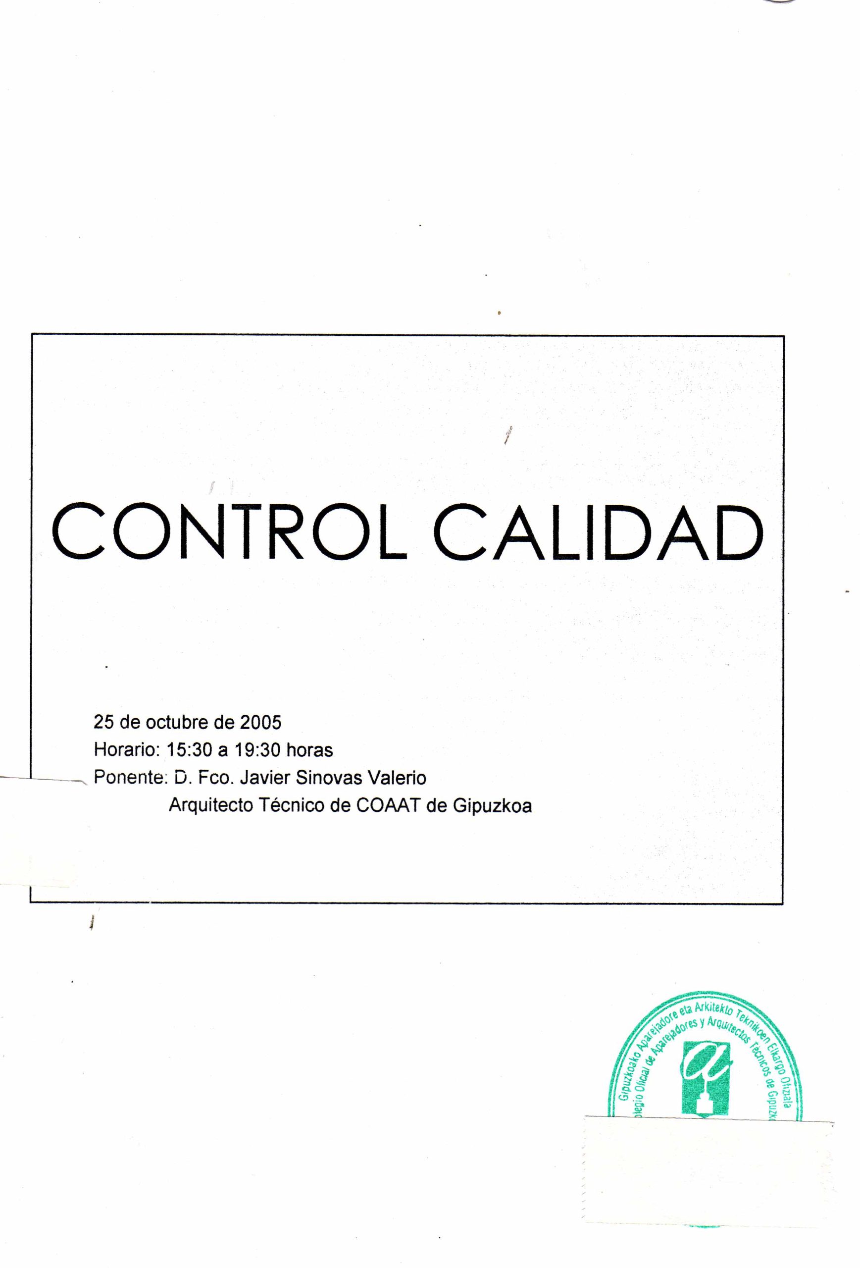 CONTROL CALIDAD