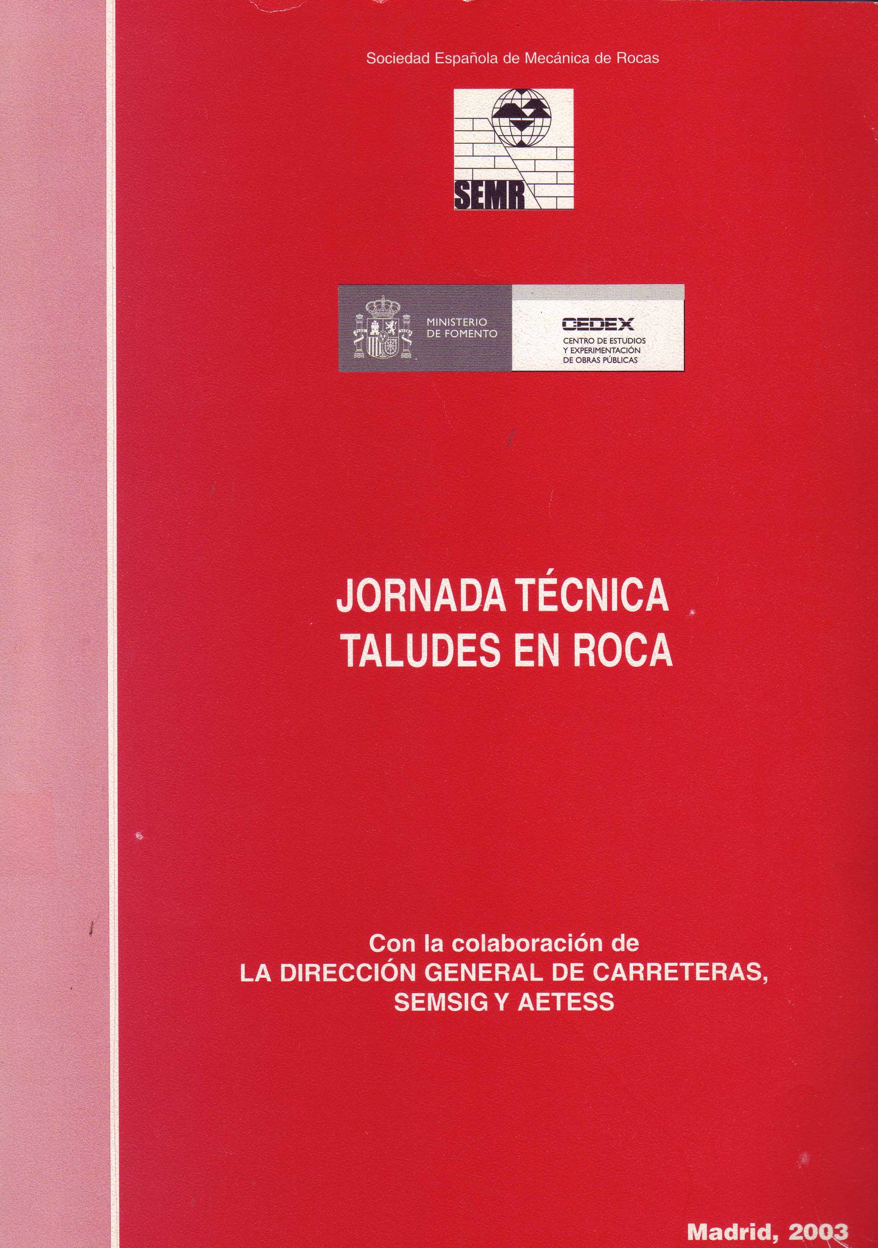 JORNADA TÉCNICA TALUDES EN ROCA