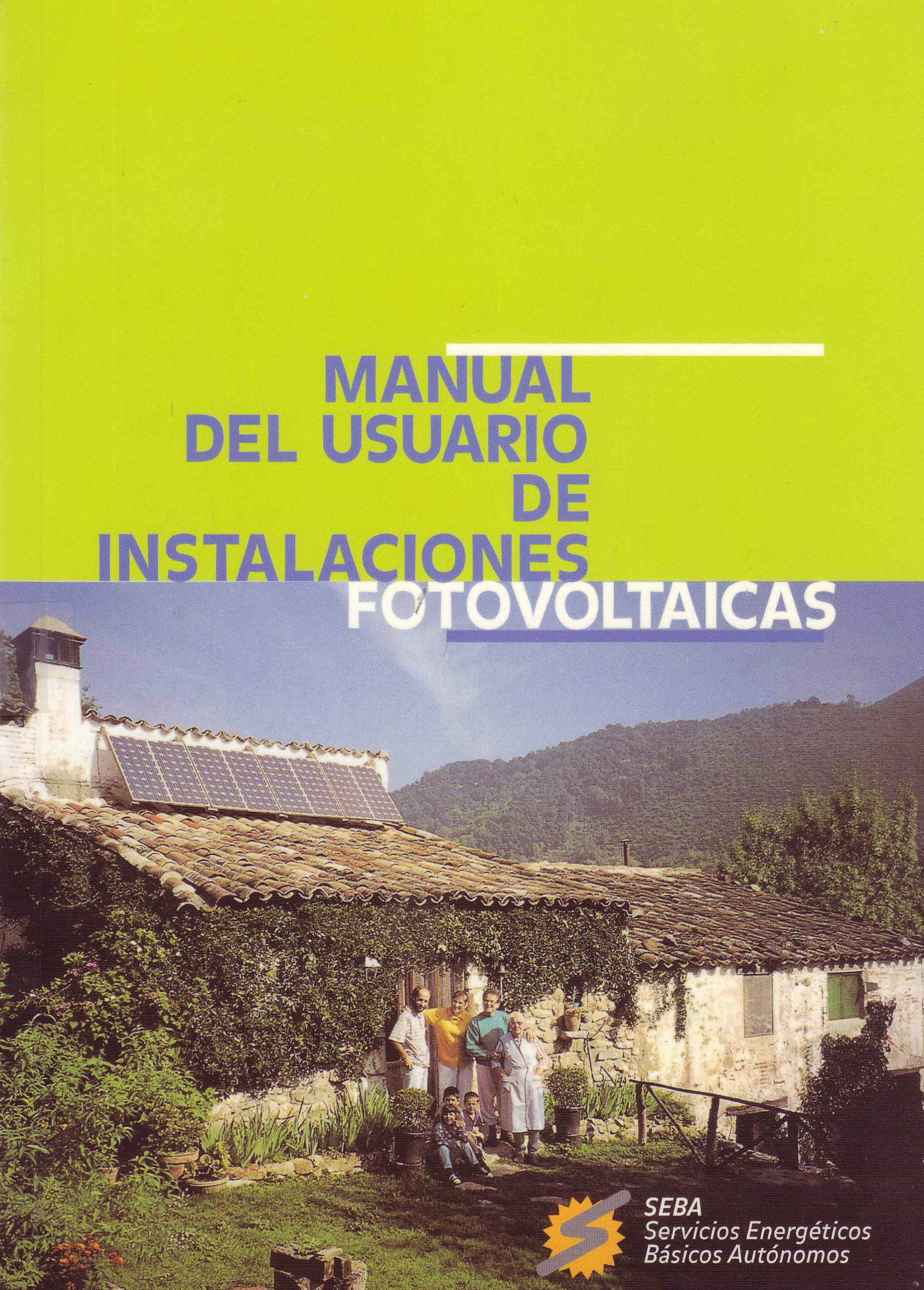 MANUAL DEL USUARIO DE INSTALACIONES FOTOVOLTAICAS