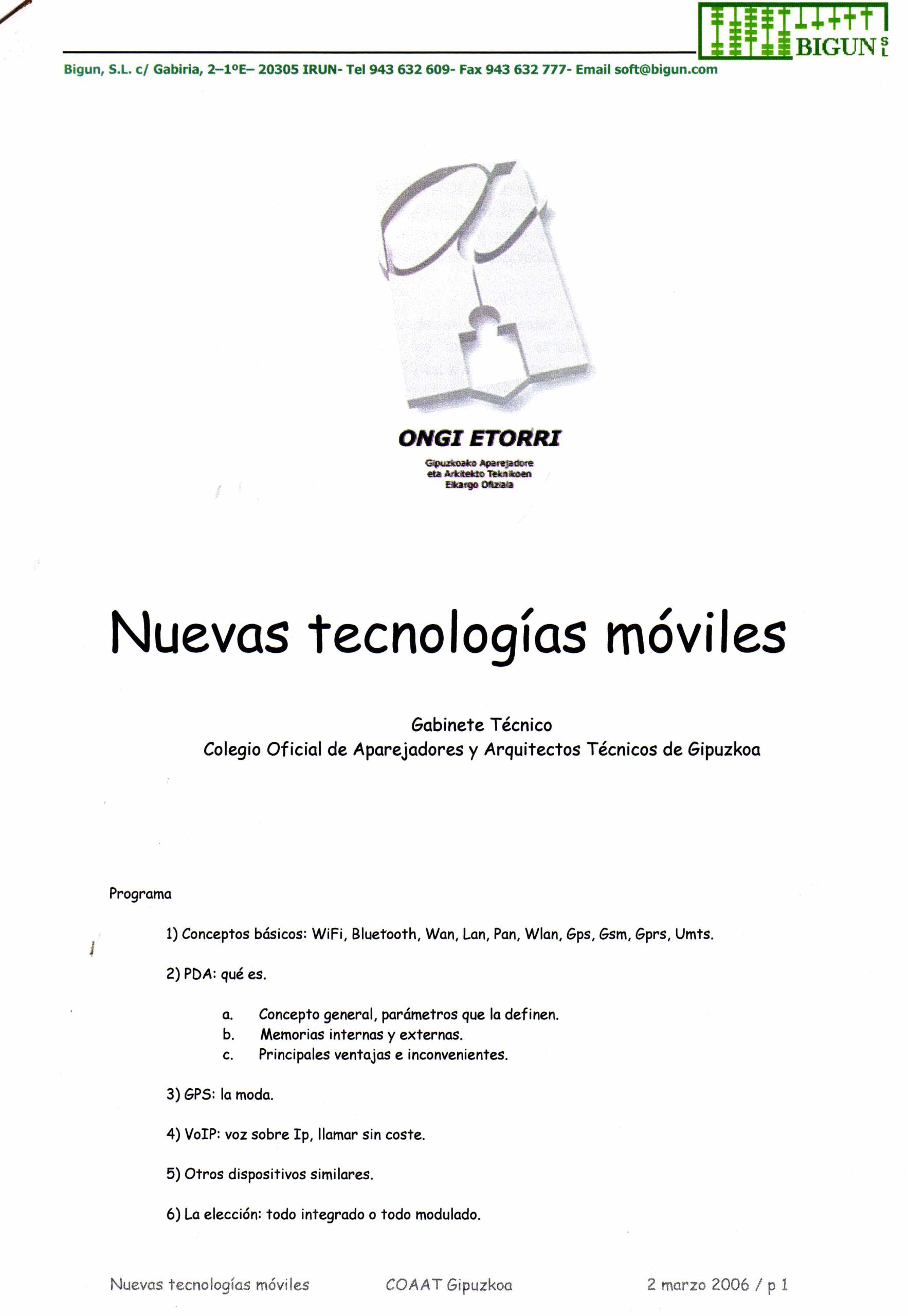 DOCUMENTACIÓN DEL CURSO DE NUEVAS TECNOLOGÍAS MOVILES