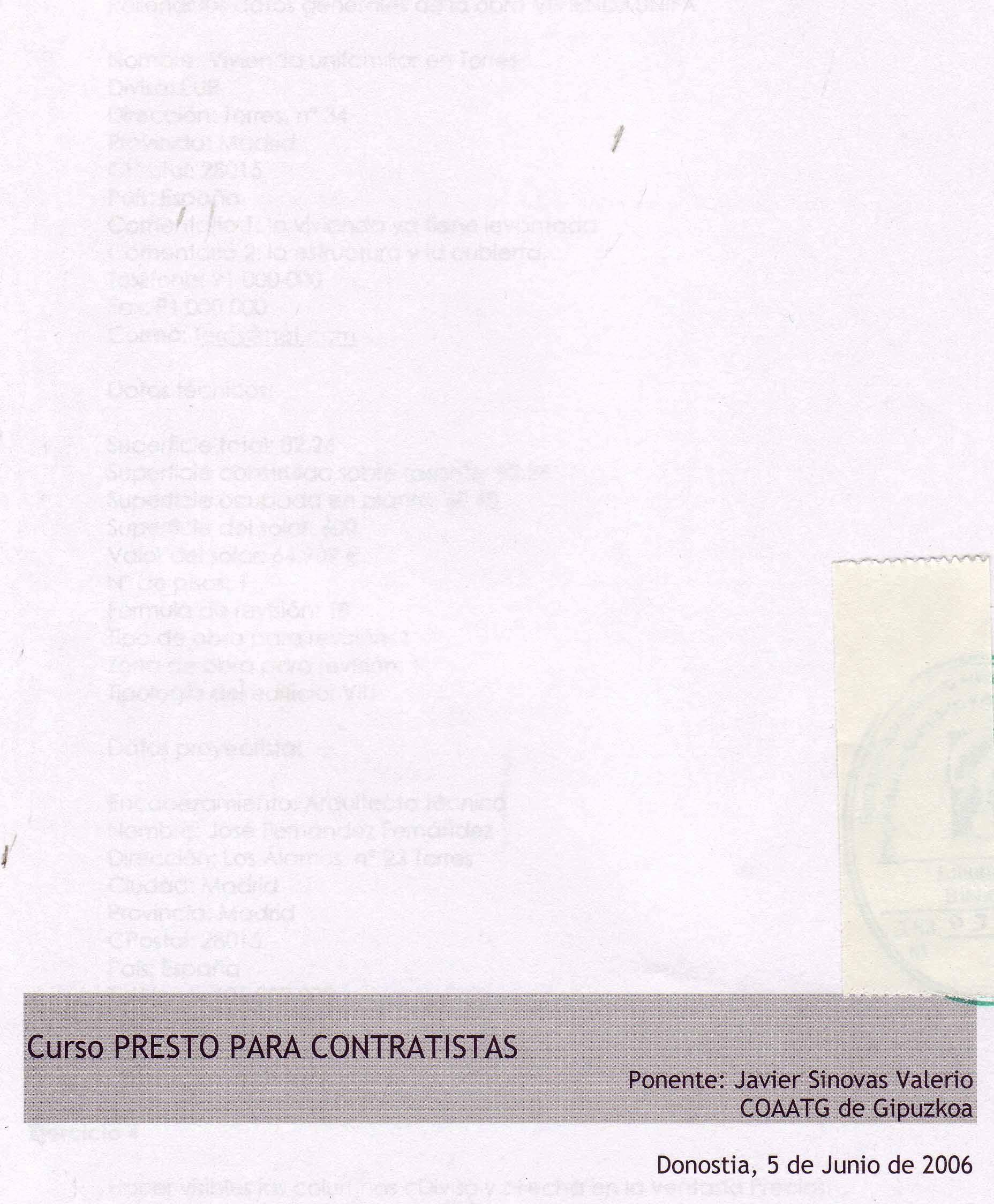 CURSO PRESTO PARA CONTRATISTAS