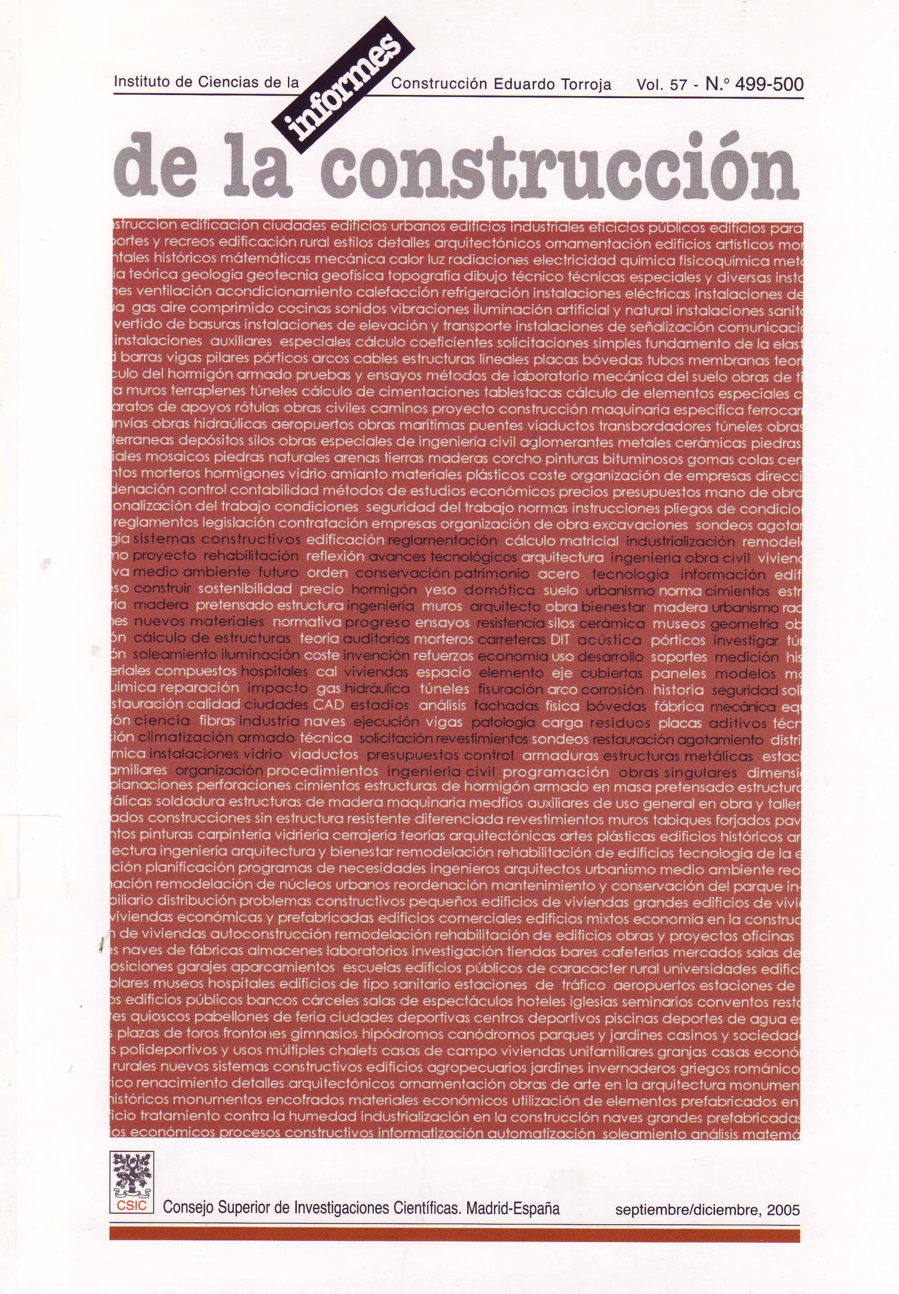 INFORMES DE LA CONSTRUCCIÓN – 500