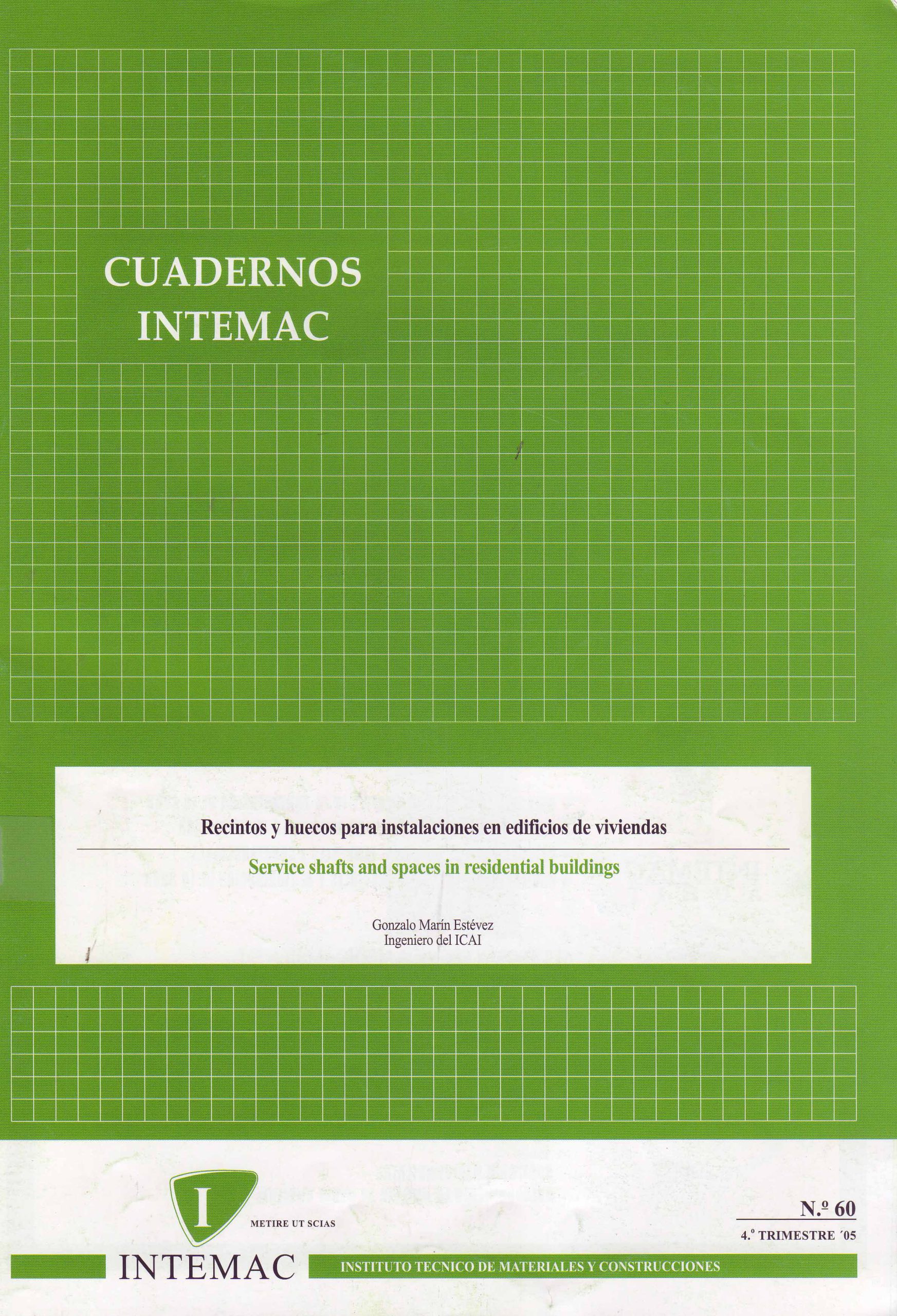 RECINTOS Y HUECOS PARA INSTALACIONES EN EDIFICIOS DE VIVIENDAS