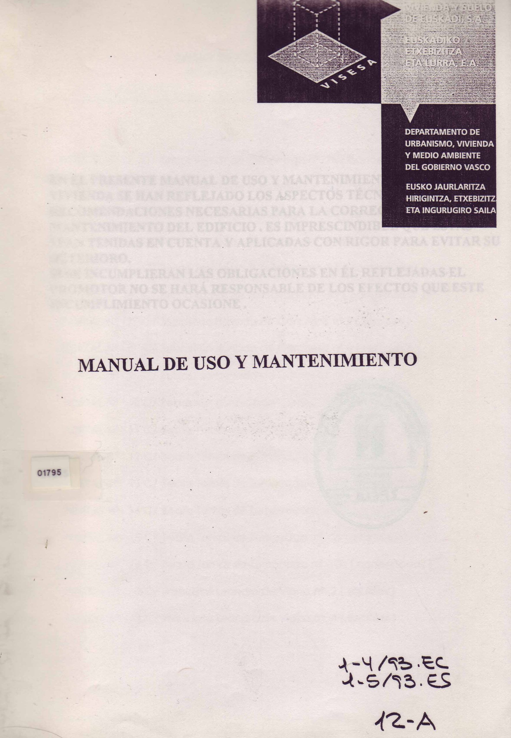 MANUAL DE USO Y MANTENIMIENTO