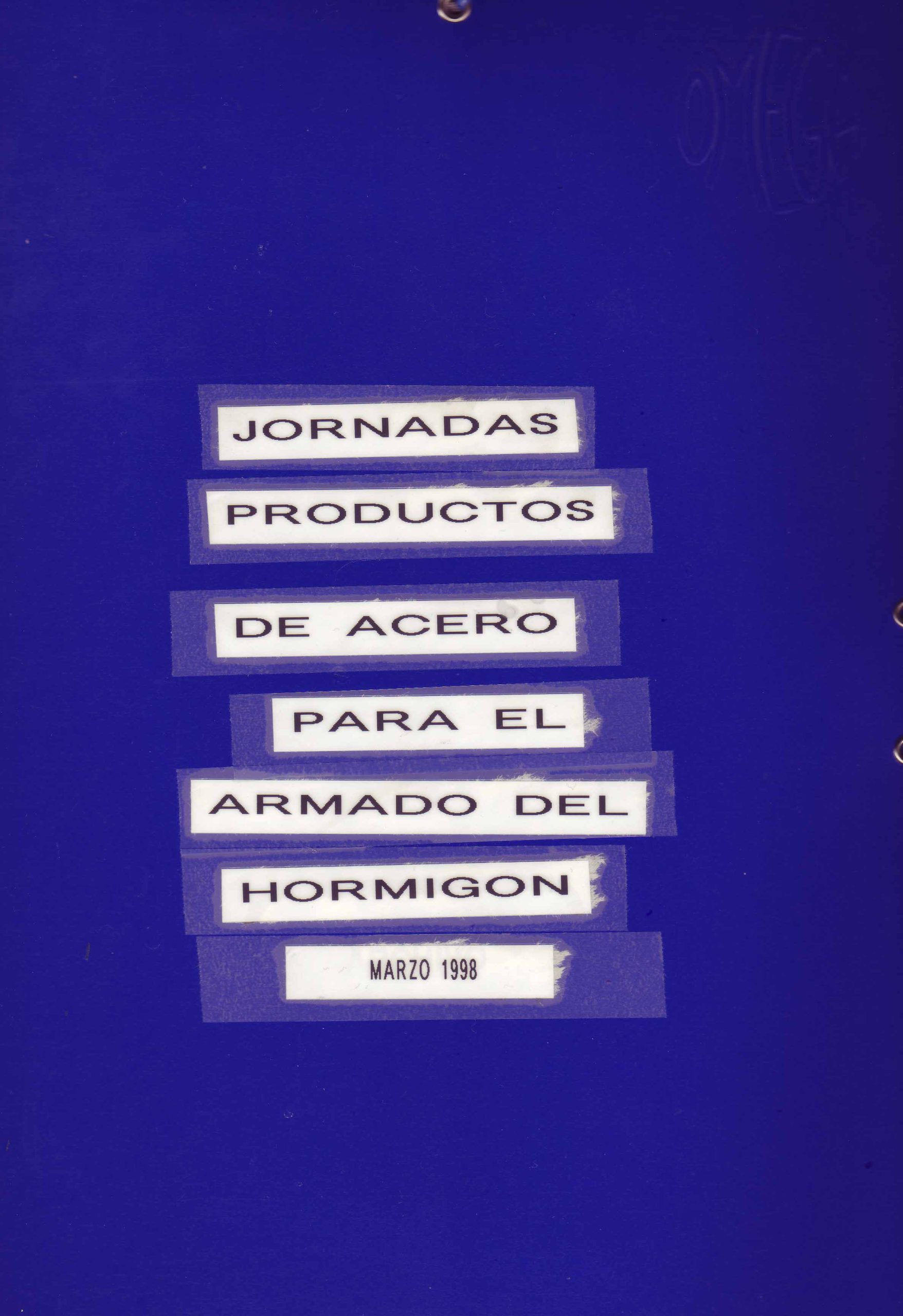 JORNADAS PRODUCTOS DE ACERO PARA EL ARMADO DEL HORMIGON