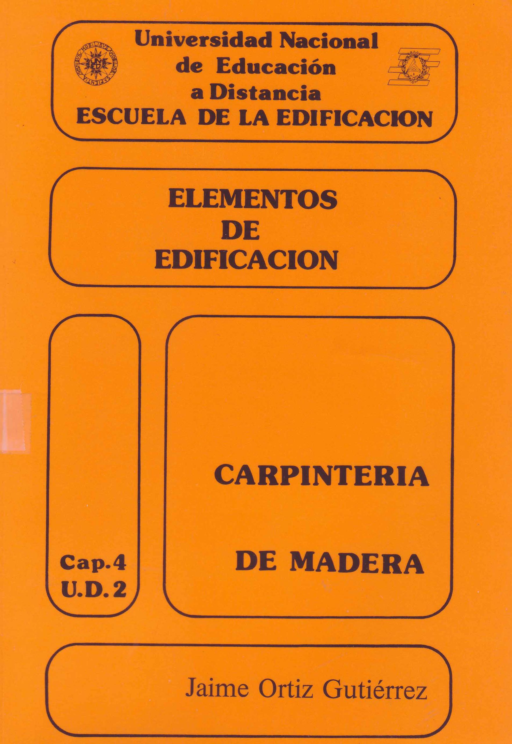 ELEMENTOS DE EDIFICACION. CARPINTERIA DE MADERA
