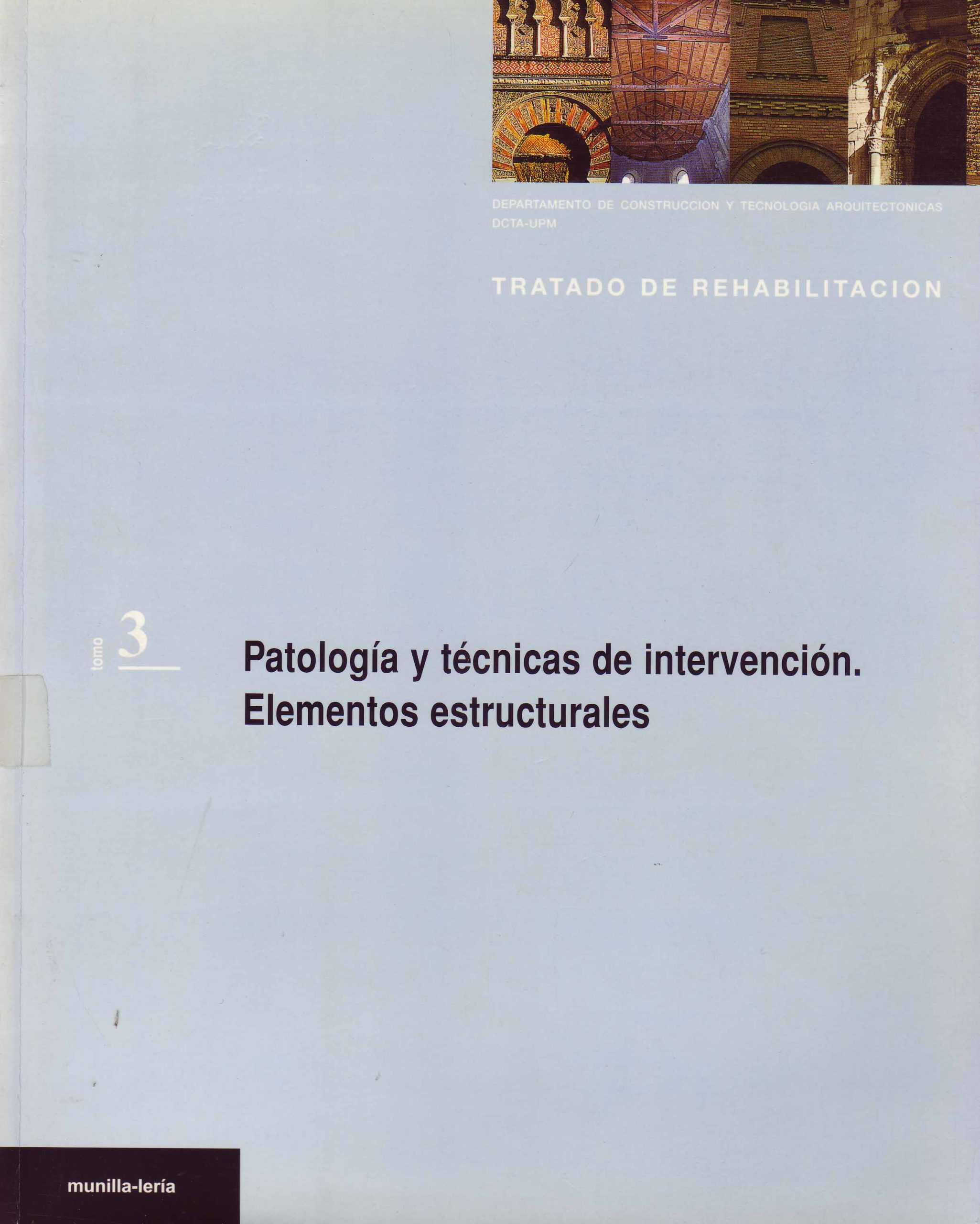 PATOLOGIA Y TECNICAS DE INTERVENCION. ELEMENTOS ESTRUCTURALES