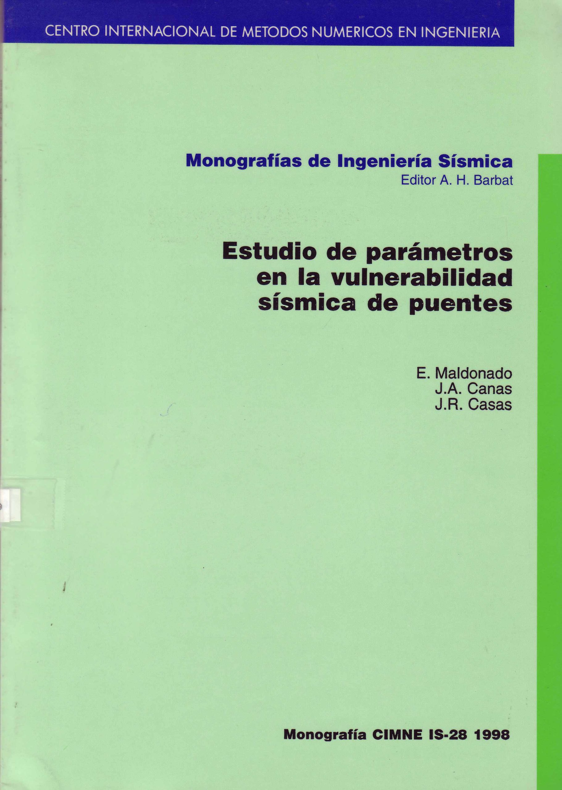 ESTUDIO DE PARAMETROS EN LA VULNERABILIDAD SISMICA DE PUENTES