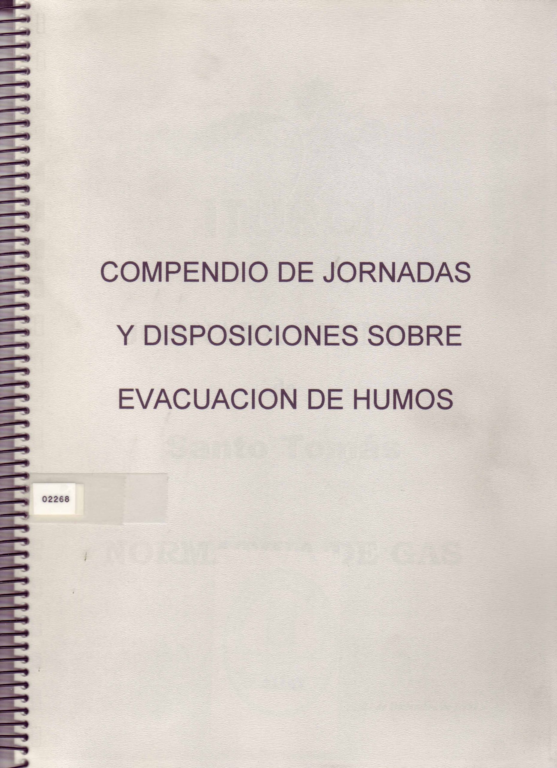 COMPEDIO DE JORNADAS Y DISPOSICIONES SOBRE EVACUACION DE HUMOS