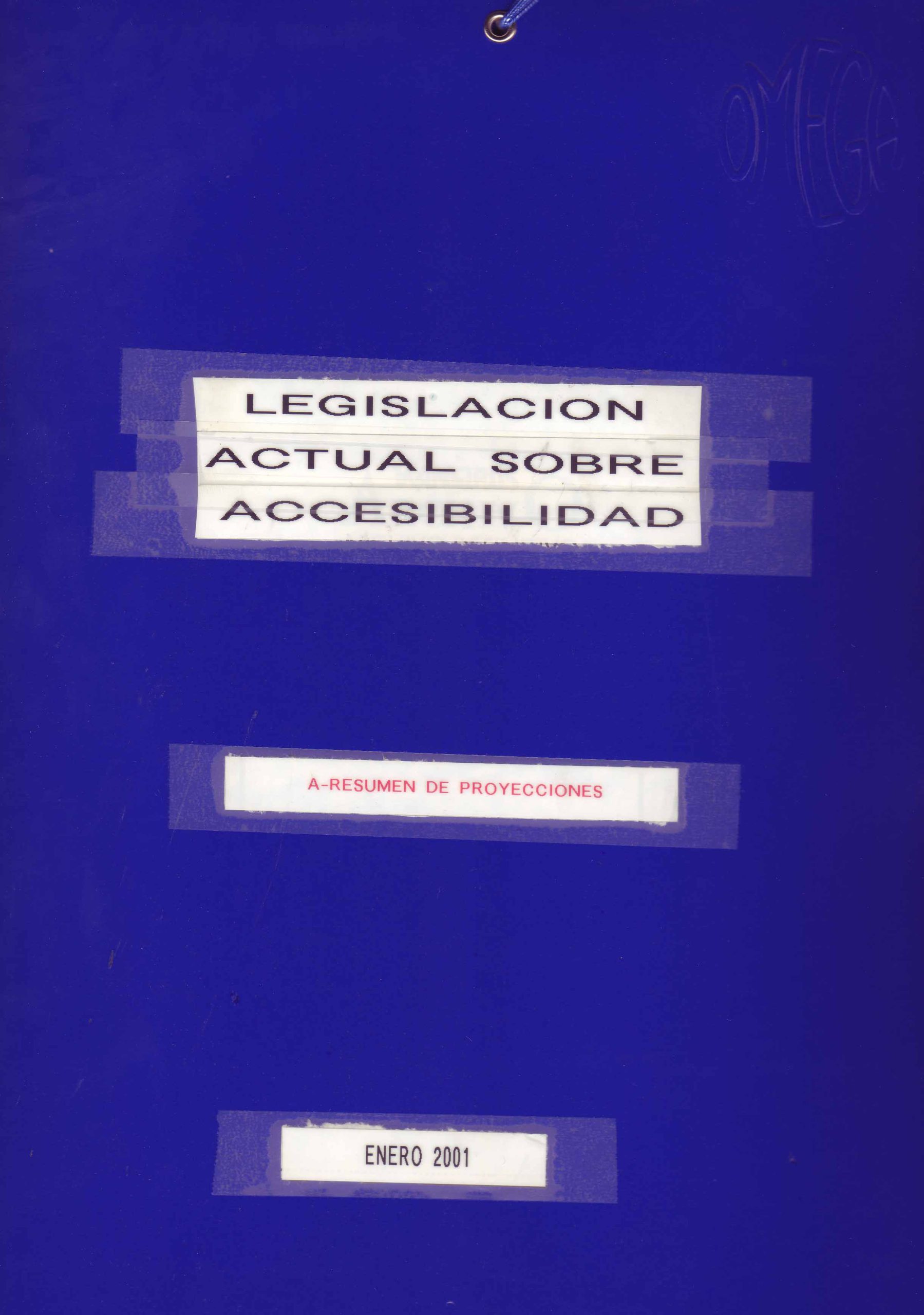 LEGISLACION ACTUAL SOBRE ACCESIBILIDAD