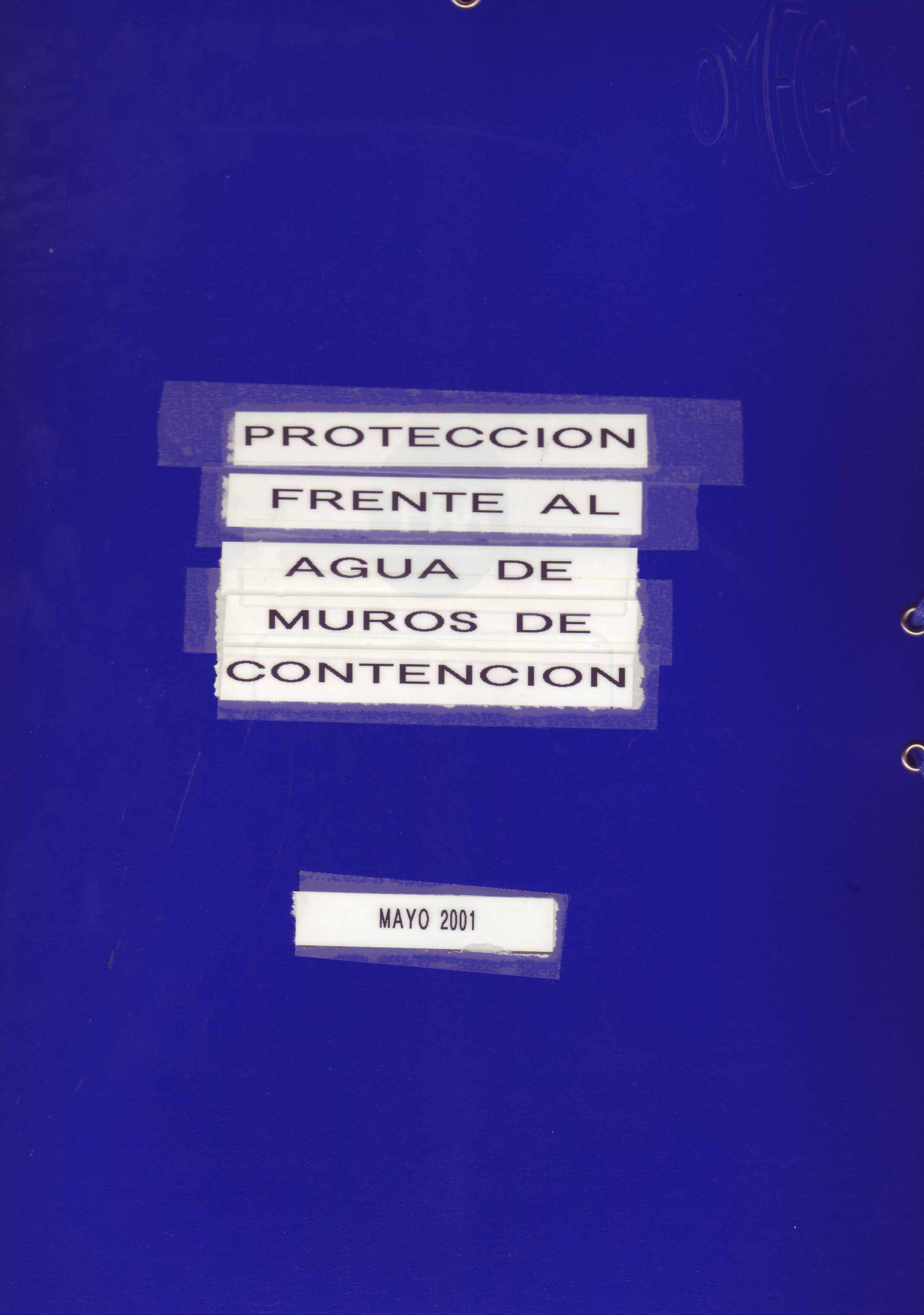 PROTECCION FRENTE AL AGUA DE MUROS DE CONTENCION