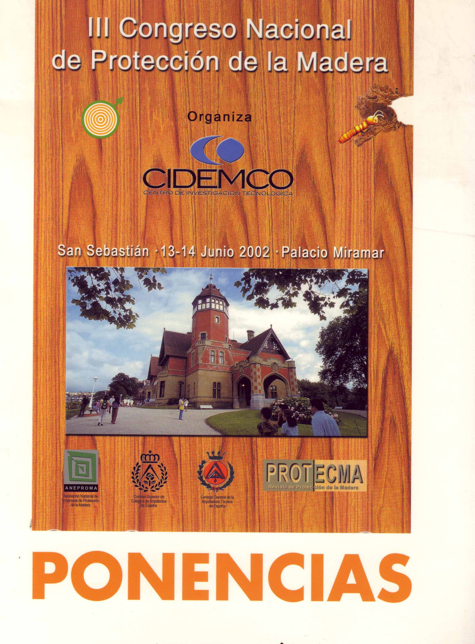 III CONGRESO NACIONAL DE PROTECCION DE LA MADERA