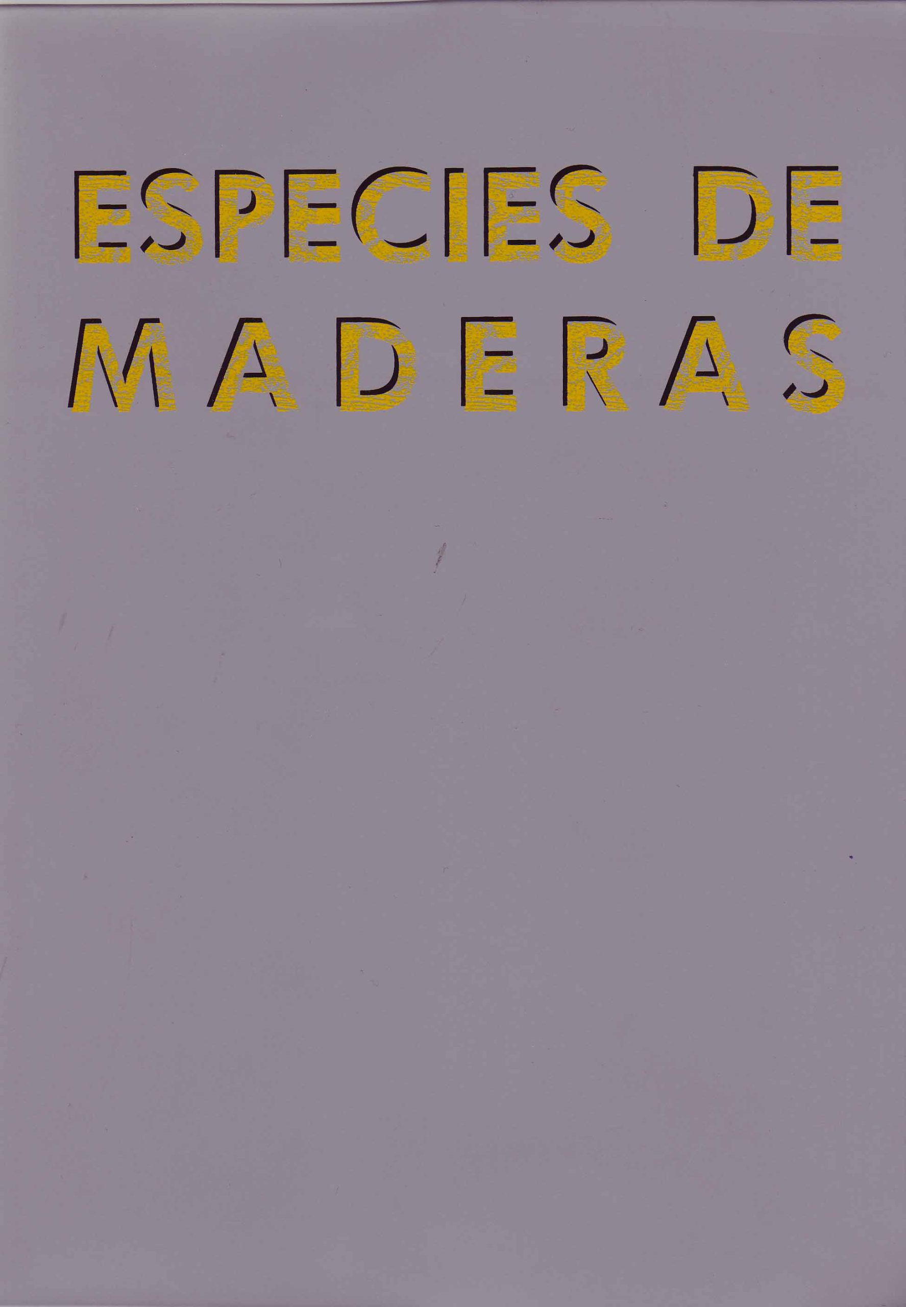 ESPECIES DE MADERAS