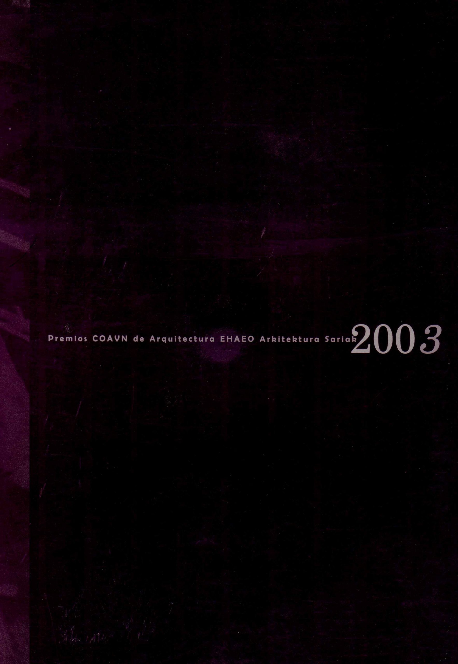 PREMIOS COAVN DE ARQUITECTURA 2003