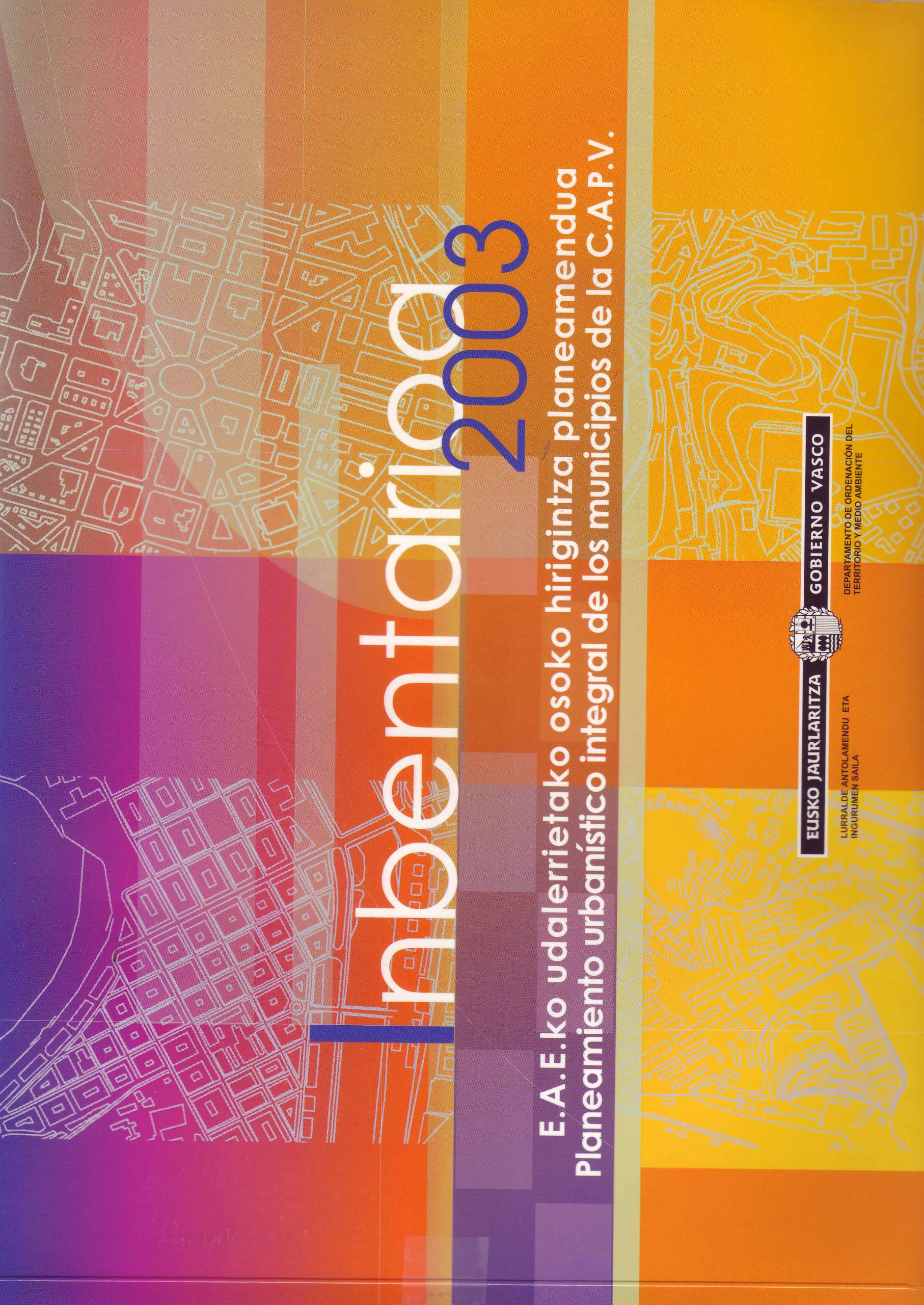 INBENTARIOA 2003 – PLANEAMIENTO URBANISTICO INTEGRAL DE LOS MUNICIPIOS DE LA CAPV