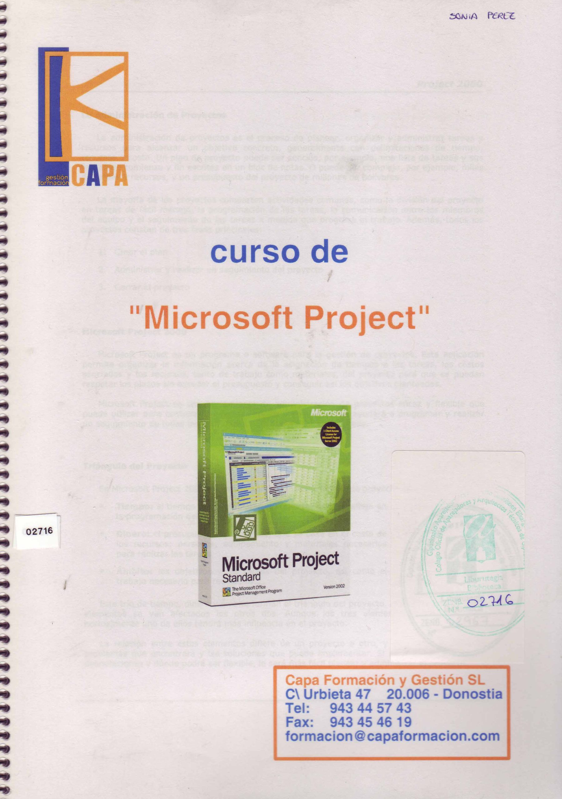 CURSO DE MICROSOFT PROJECT