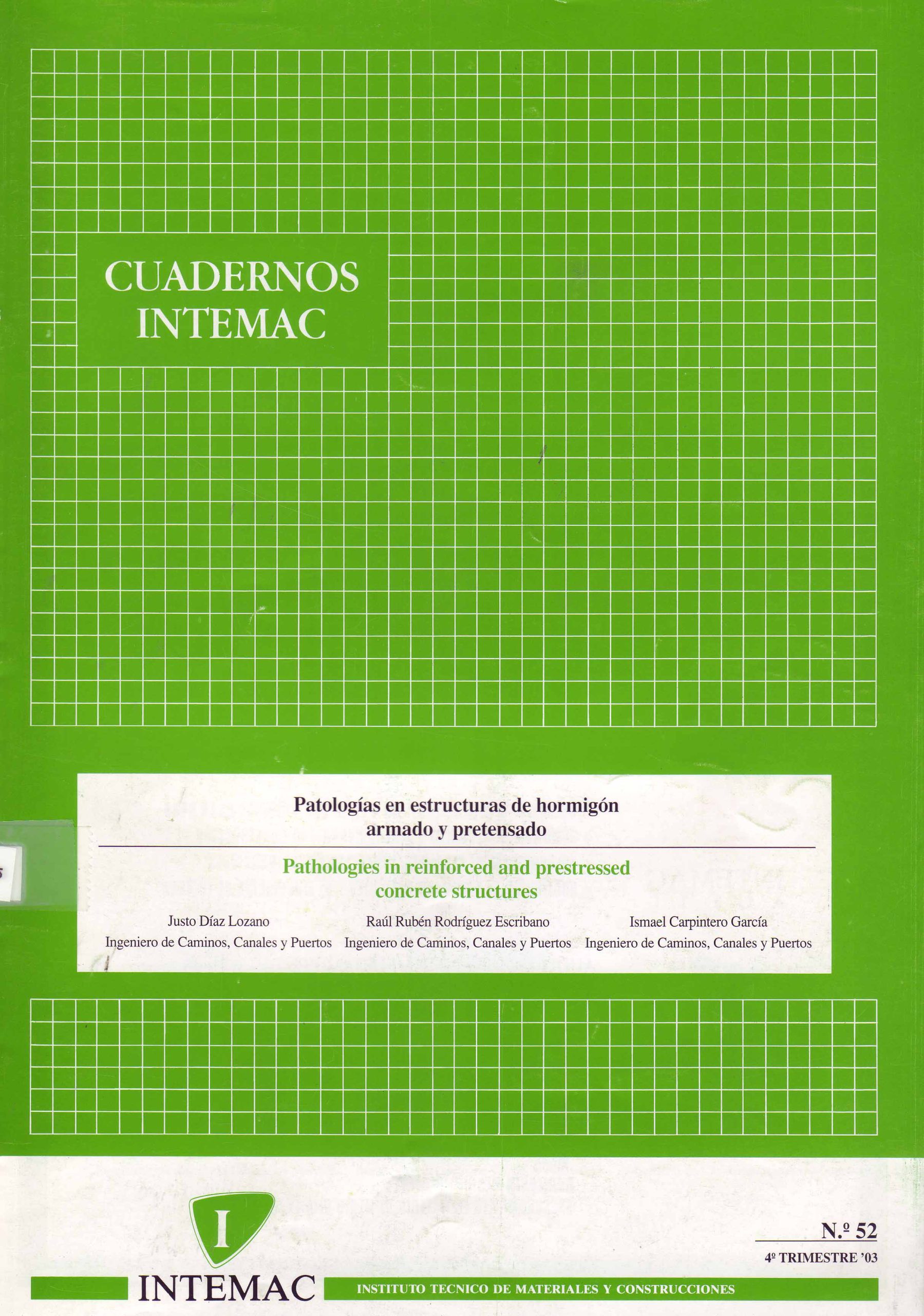 PATOLOGIAS EN ESTRUCTURAS DE HORMIGON ARMADO Y PRETENSADO