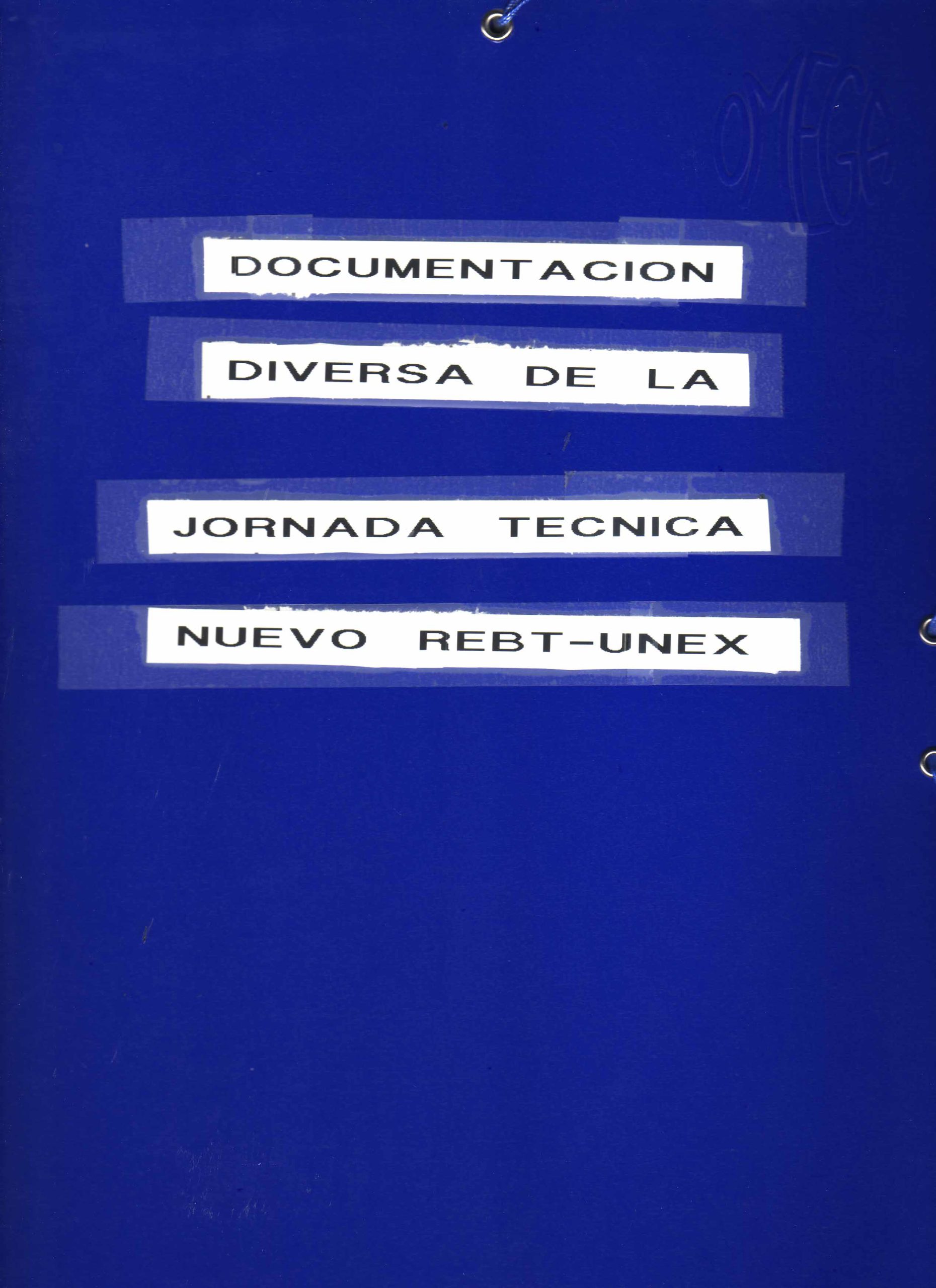 DOCUMENTACION DIVERSA DE LA JORNADA TECNICA NUEVO REBT-UNEX
