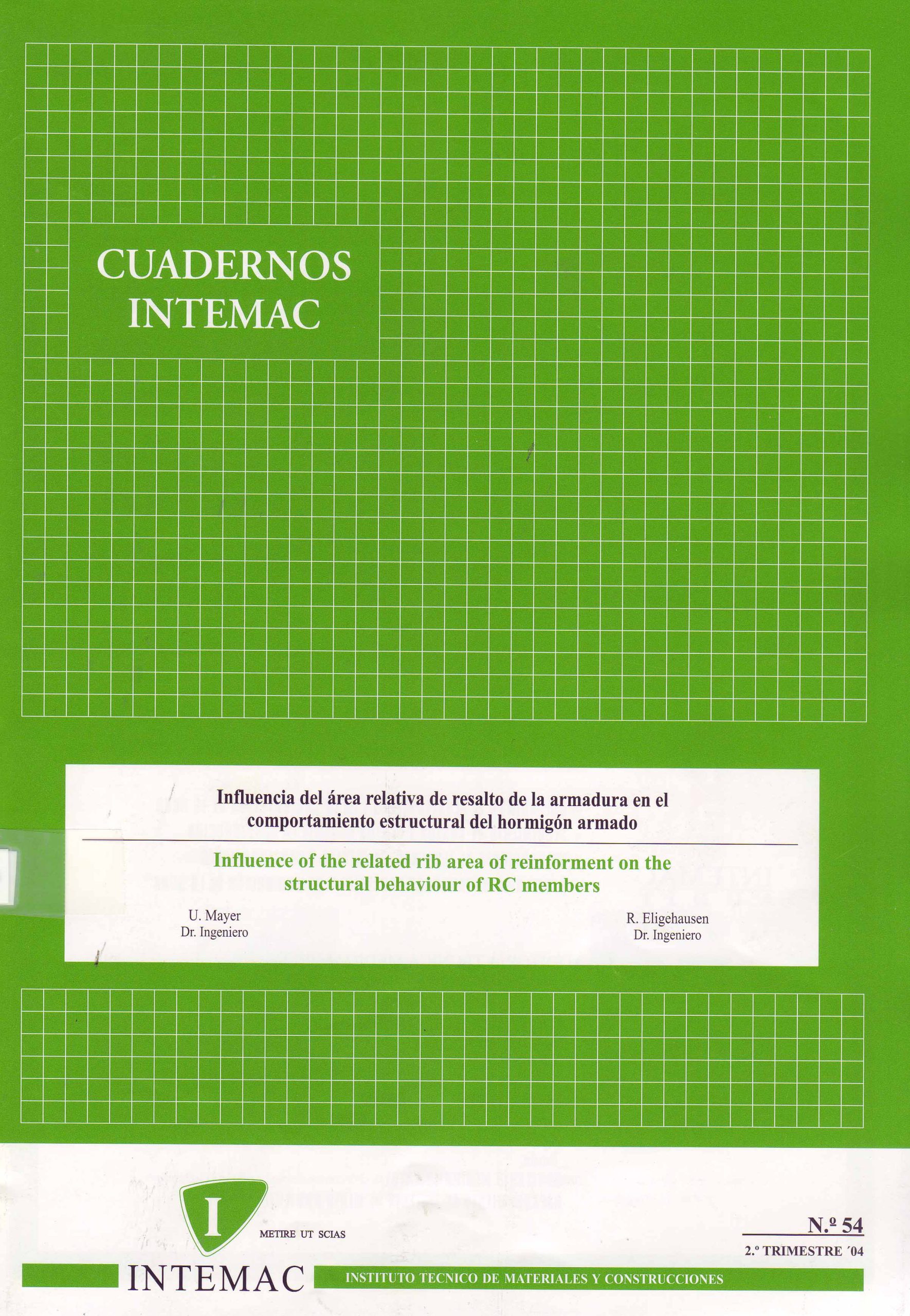 INFLUENCIA DEL AREA RELATIVA DE RESALTO DE LA ARMADURA EN EL COMPORTAMIENTO ESTRUCTURAL DEL HORMIGON ARMADO